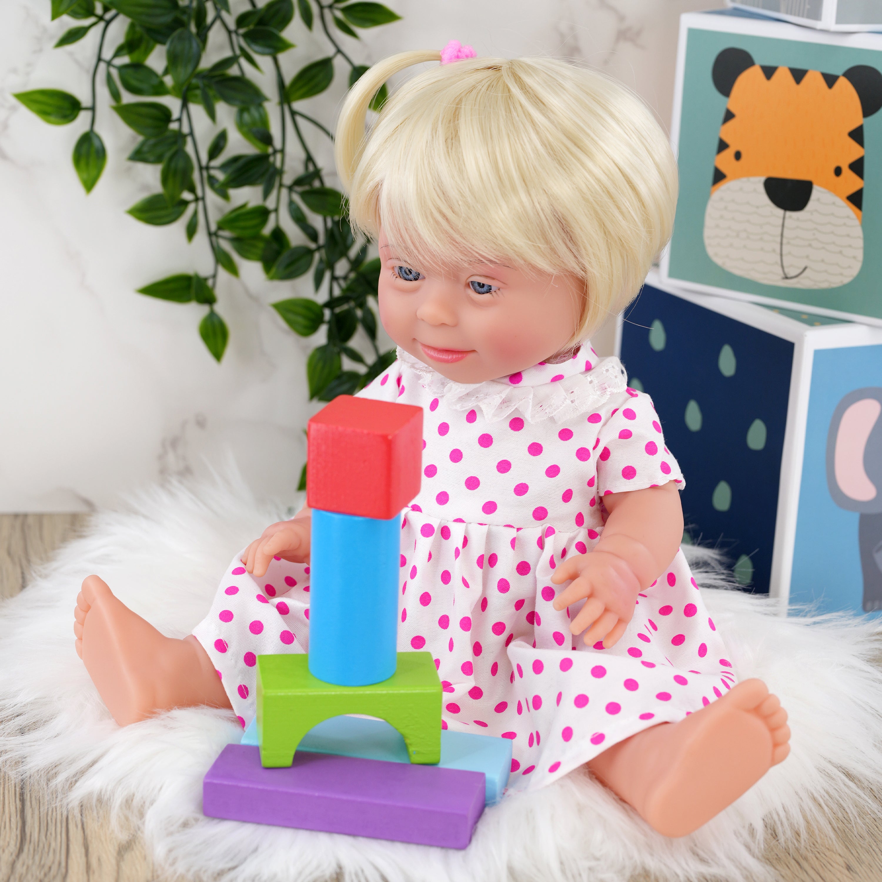 BiBi Doll Down Syndrome Girl - Blonde Hair (36 cm / 14") by BiBi Doll - The Magic Toy Shop