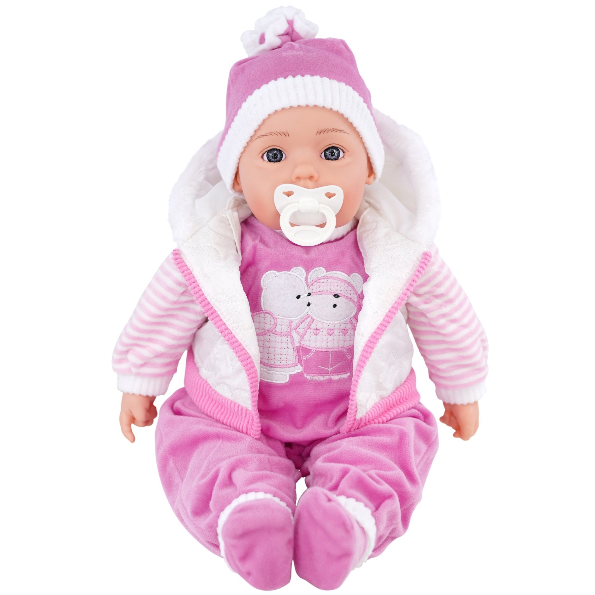 Pink Baby Doll with Winter Outfit - The Magic Toy Shop
