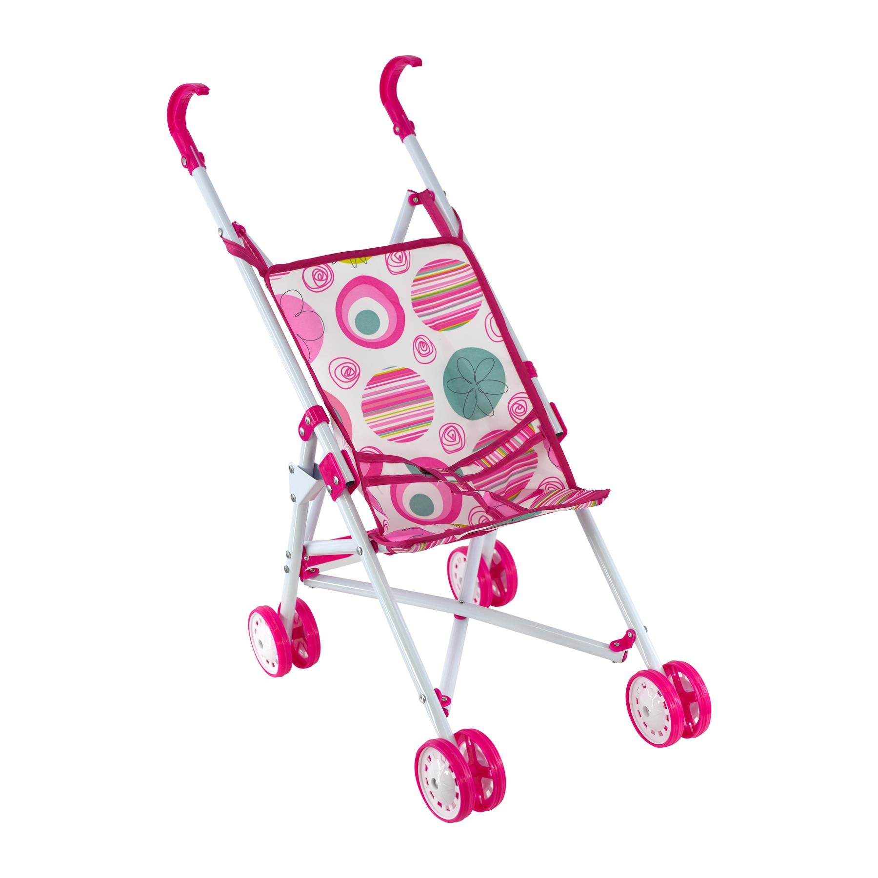 BiBi Doll Dolls Foldable Stroller Buggy Pram Baby Dolls Stroller - Pink