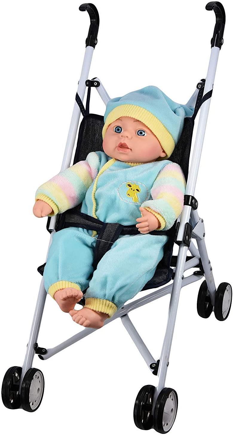 BiBi Doll Toys and Games Black Baby Doll Foldable Stroller