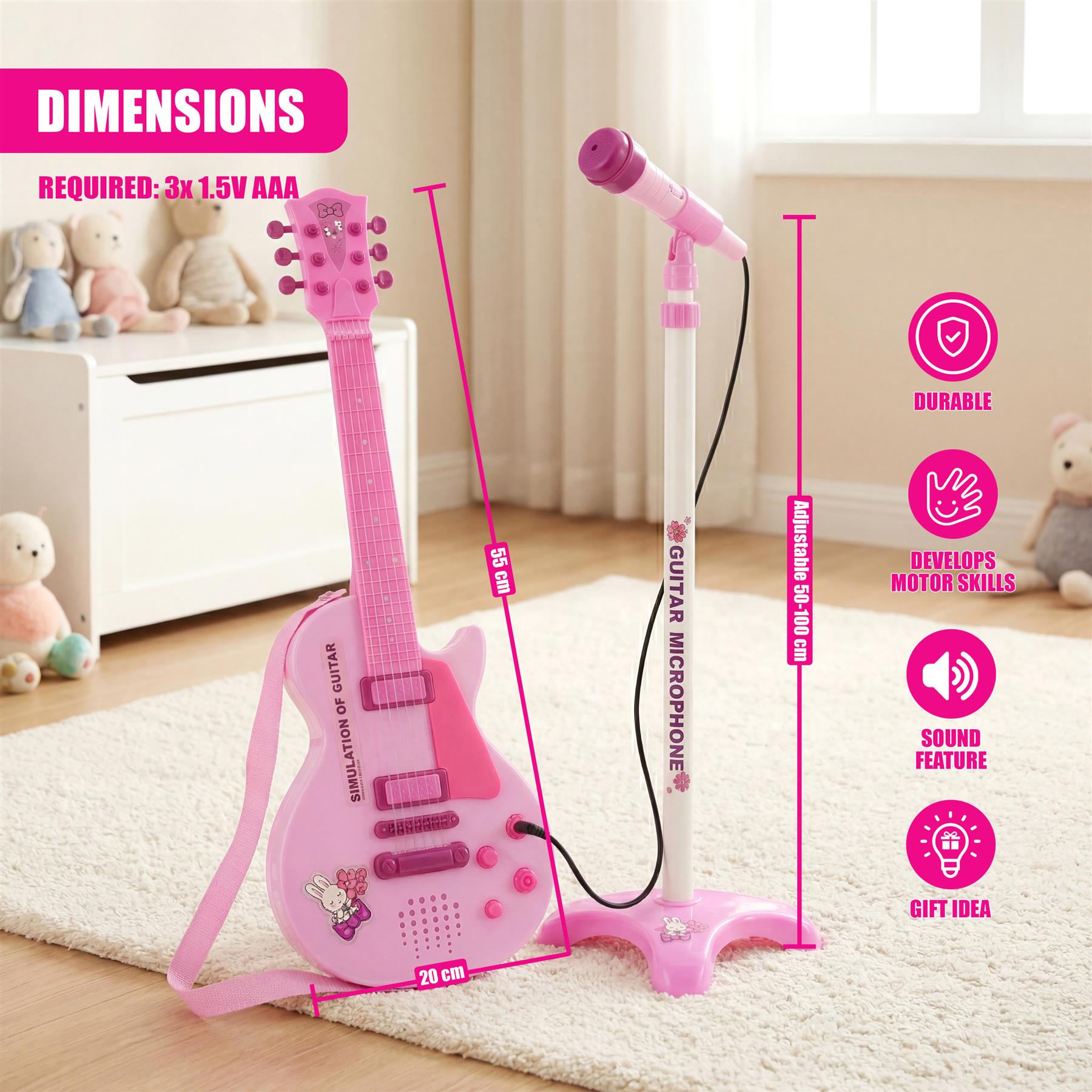Pink Guitar Playset