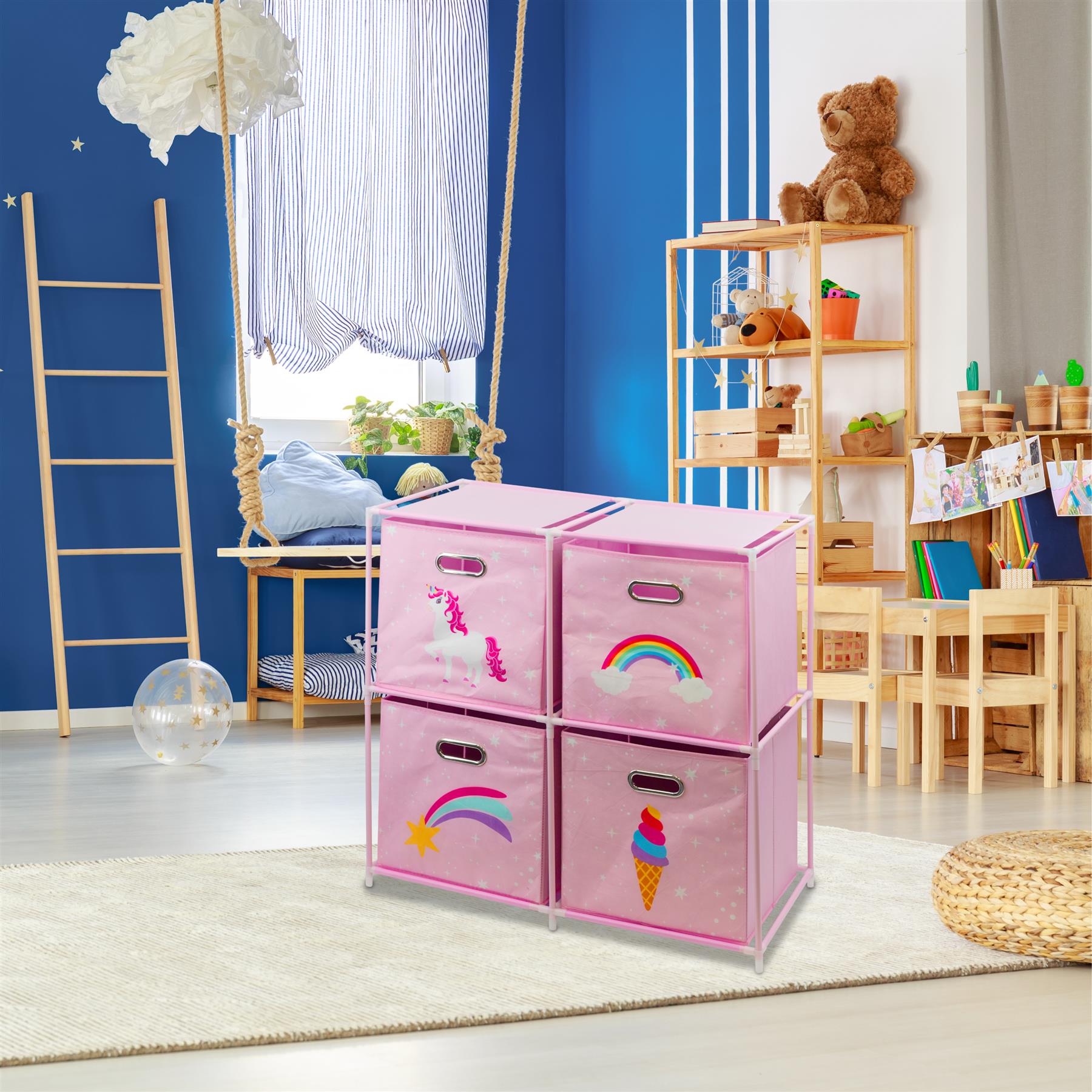 Kids Unicorn Design Storage Cubes by The Magic Toy Shop - The Magic Toy Shop