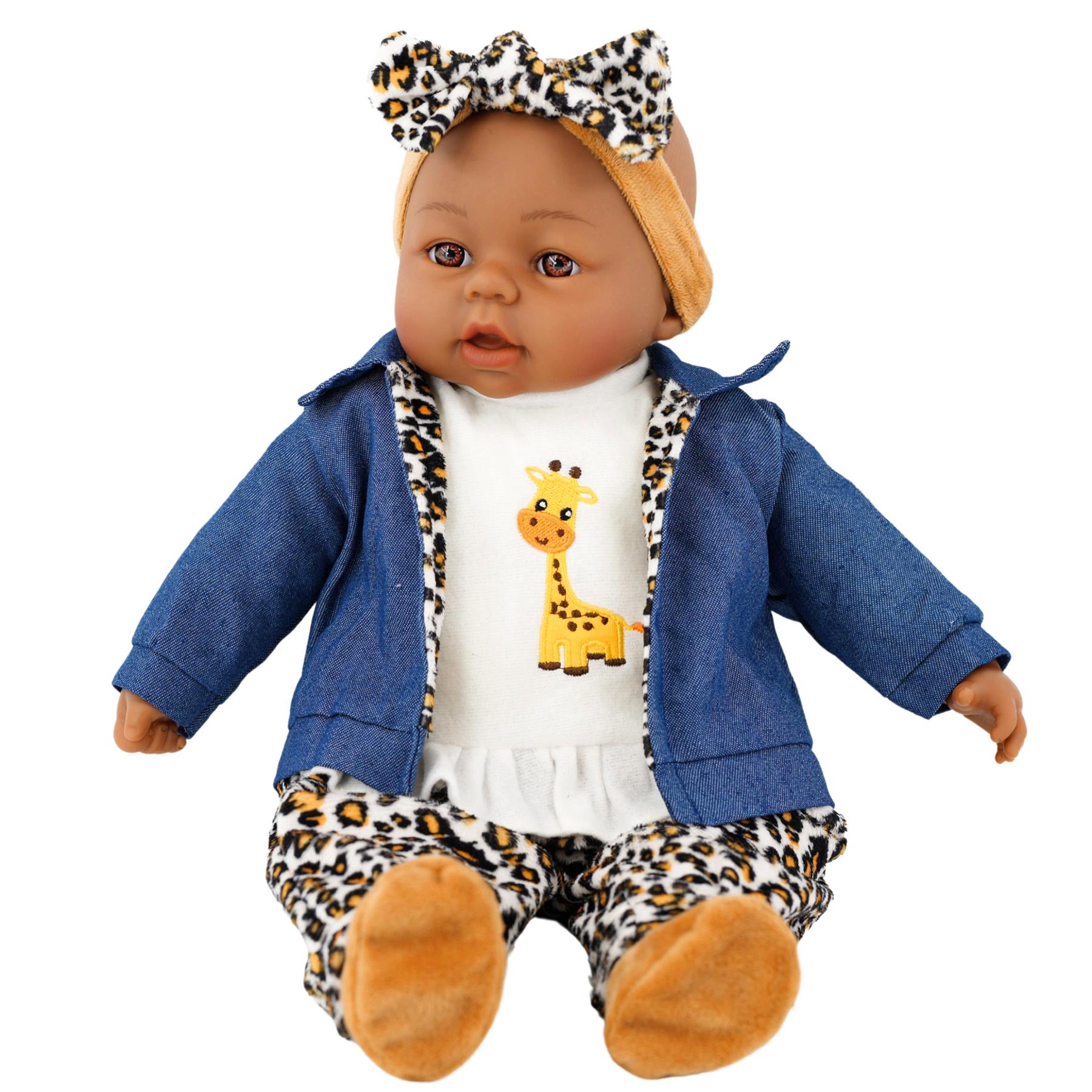 BiBi Black Baby Doll "Cheetah" (45 cm / 18") by BiBi Doll - The Magic Toy Shop