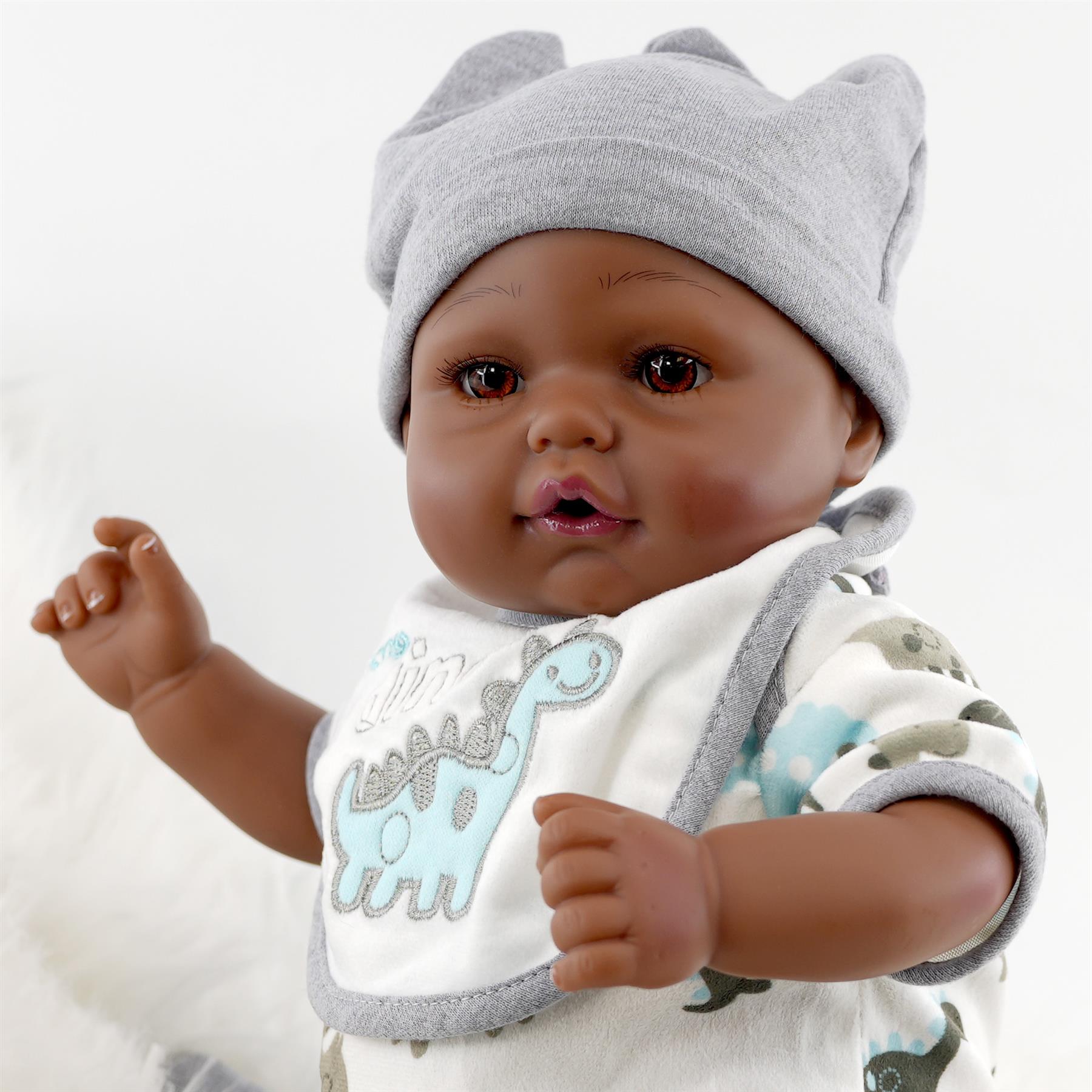 BiBi Black Doll Reborn Boy "Barney" (43 cm / 17") by BiBi Doll - The Magic Toy Shop