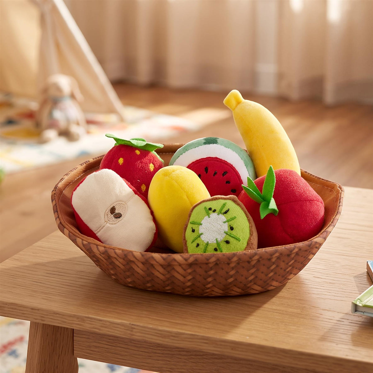 Fabric Fruit Basket Toy Set