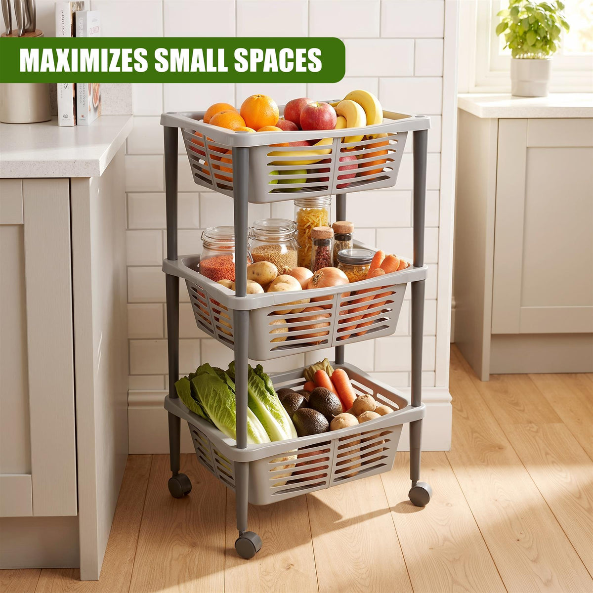 3-Tier Vegetable Trolley