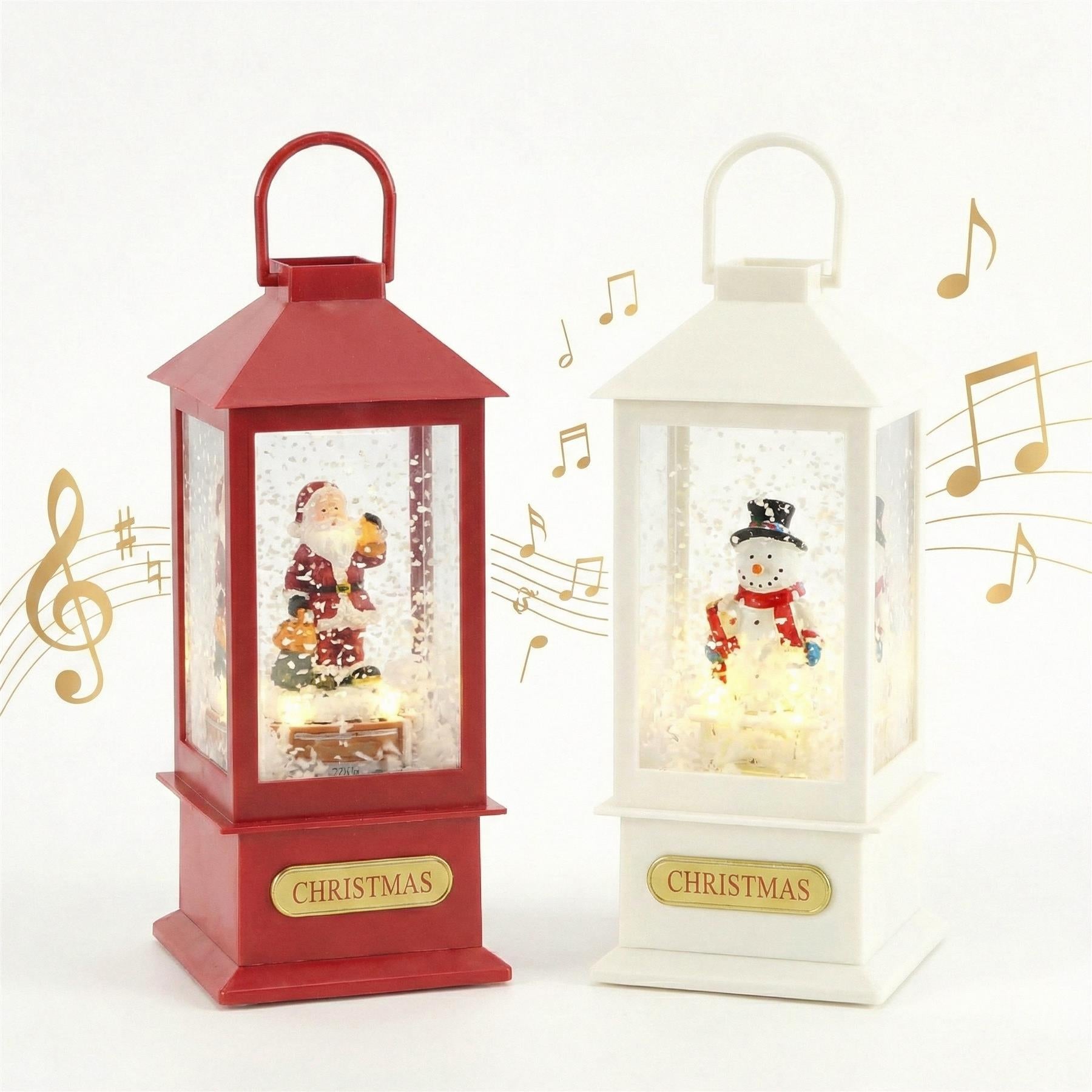 Christmas Lantern With 8 Songs, Light and Snow