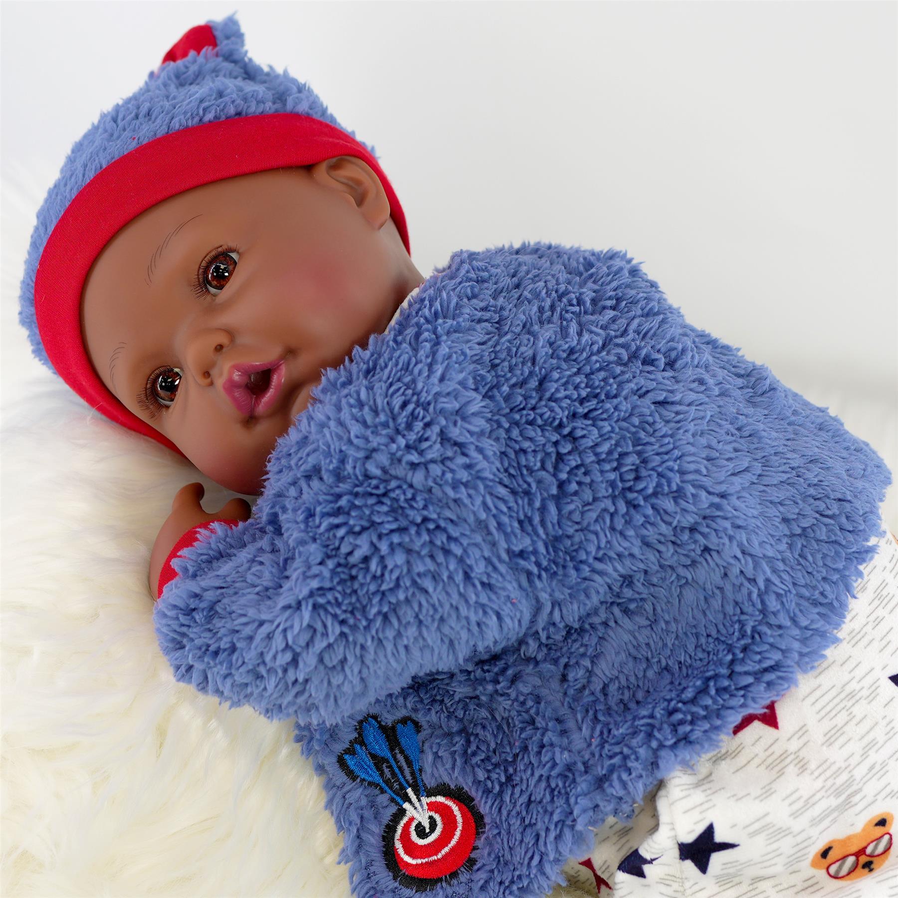 BiBi Black Doll Reborn Ethnic Boy "Posy" (50 cm / 20") by BiBi Doll - The Magic Toy Shop
