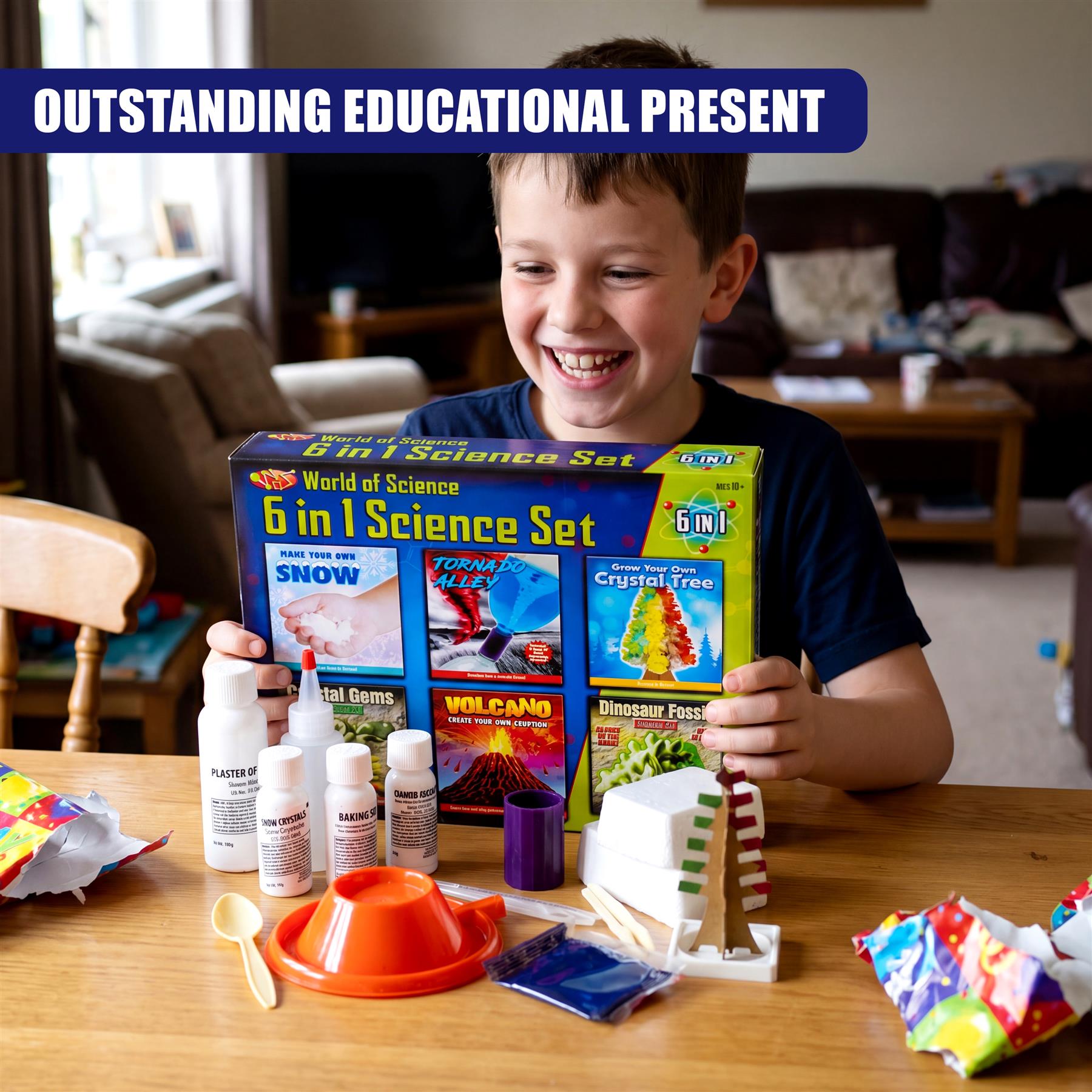 MYO 6 in 1 Science Set - Science Set Toy - Crystal Gems Kit - The