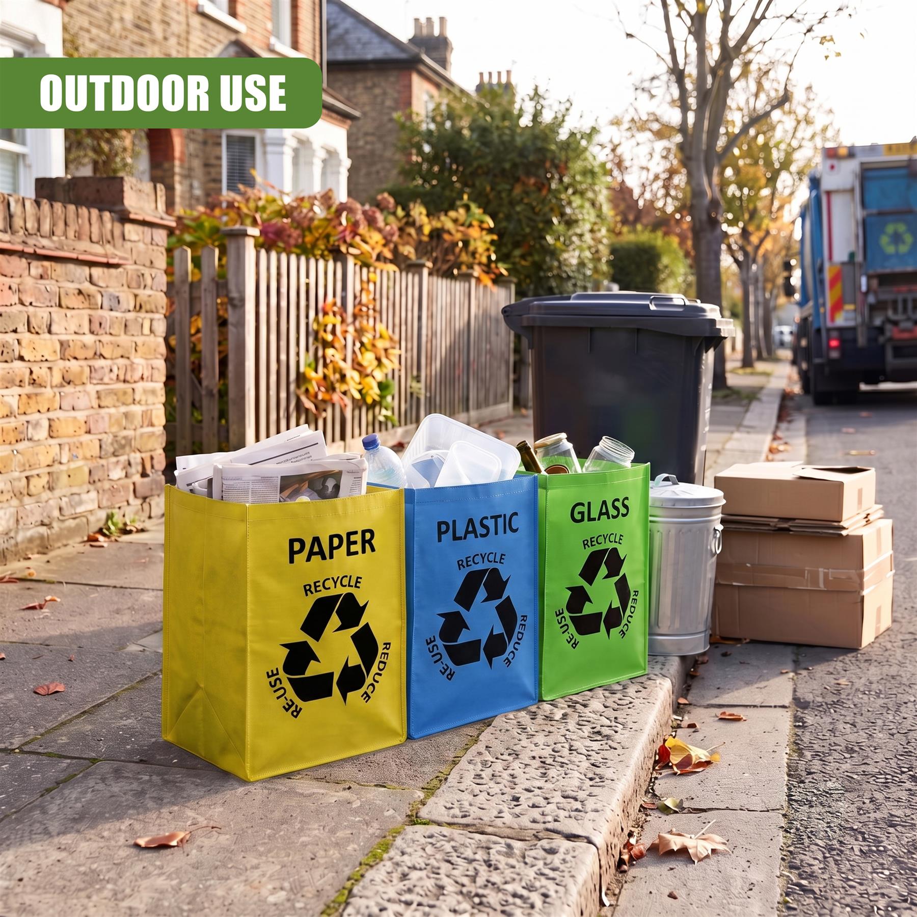 Set of 3 Reusable Recycle Bags