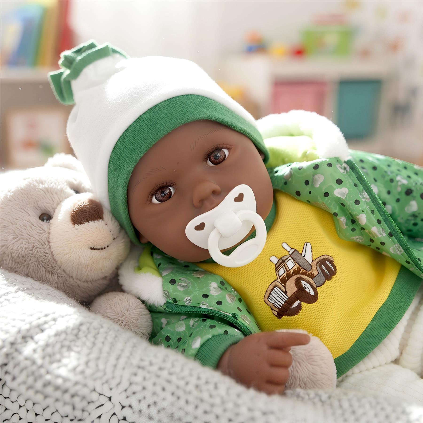 BiBi Black Baby Doll "Grean Pea" (50 cm / 20")
