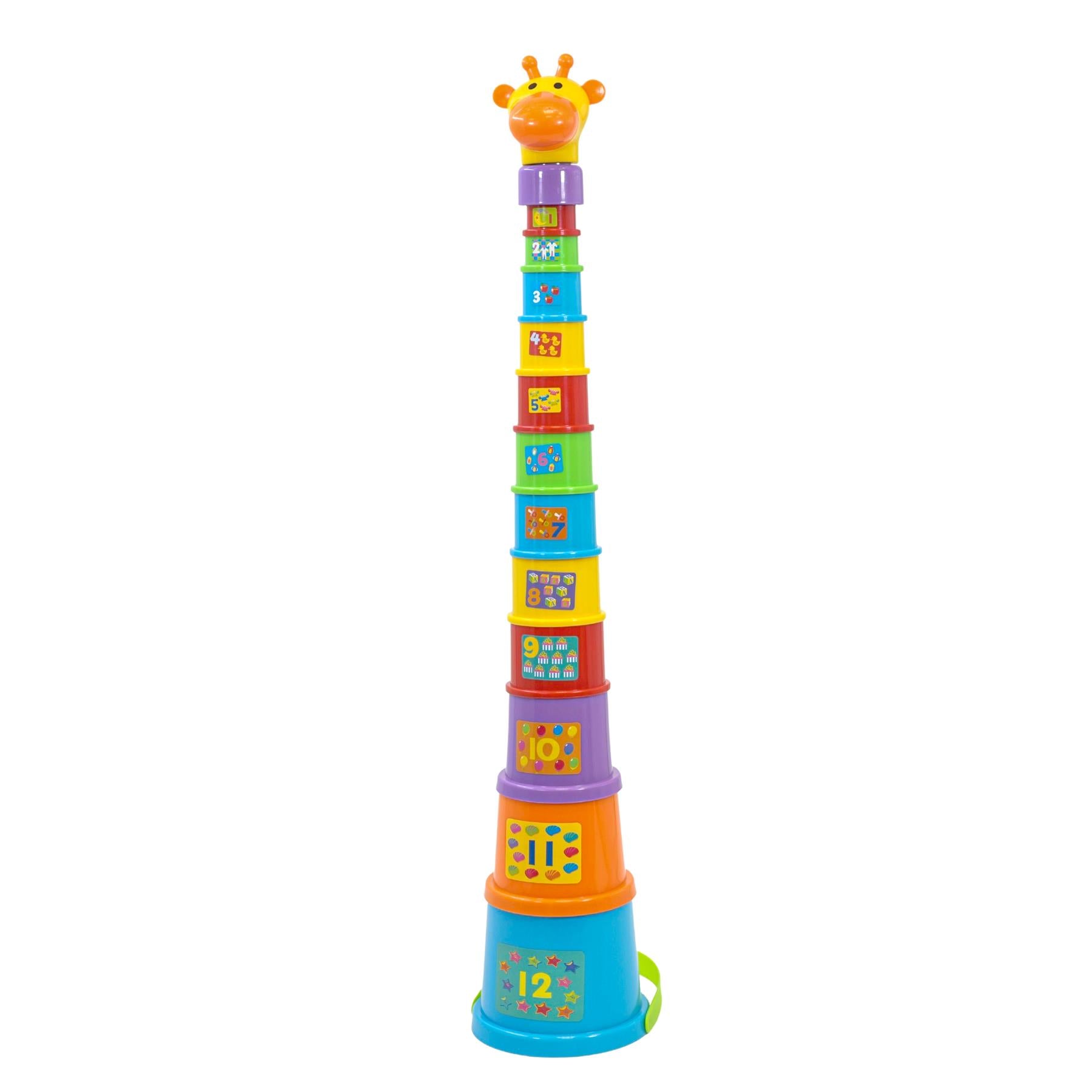 The Magic Toy Shop Gerry the Giraffe Shape Sorting Jumbo Stacking Cups