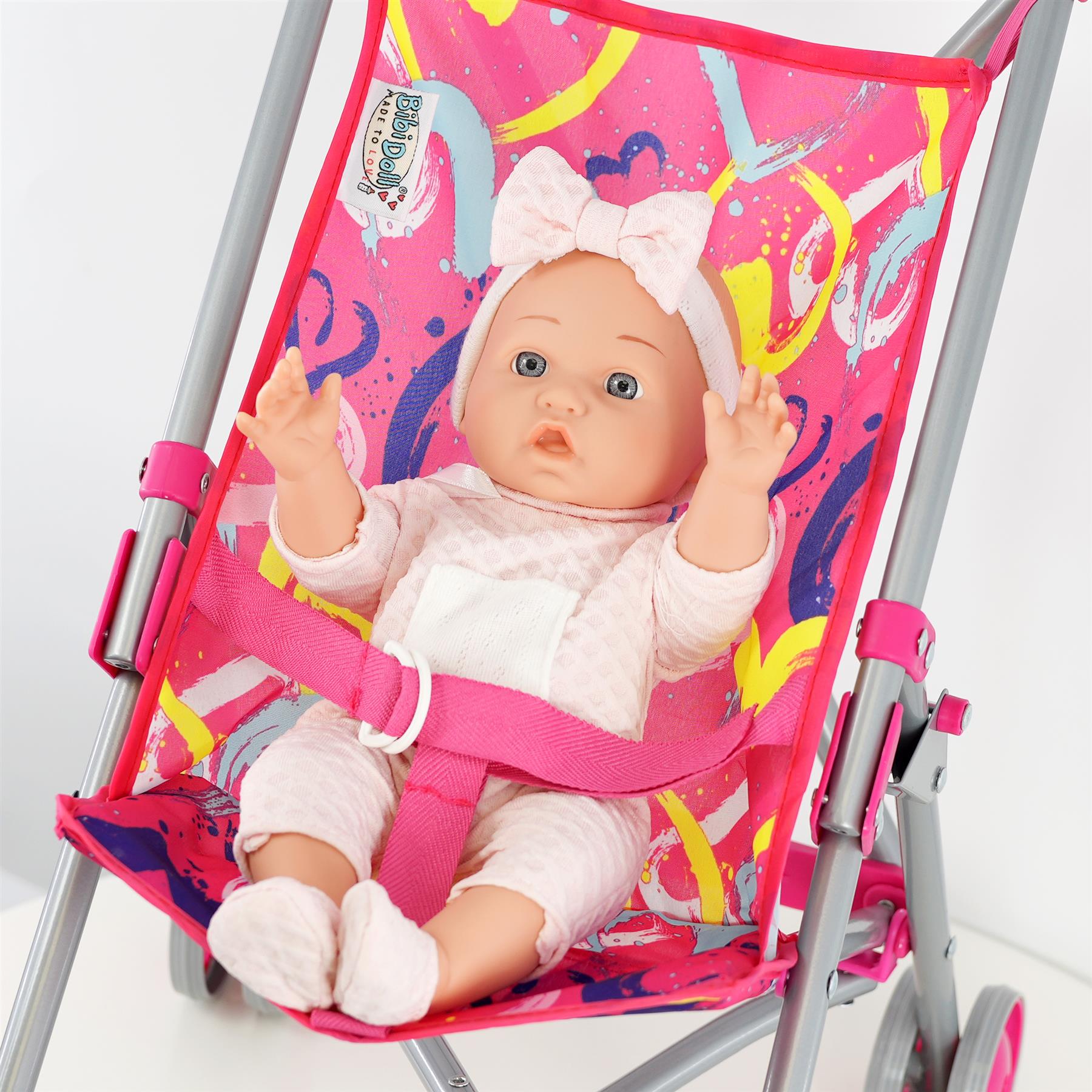 Baby Doll With Stroller Feeding Accessories Set