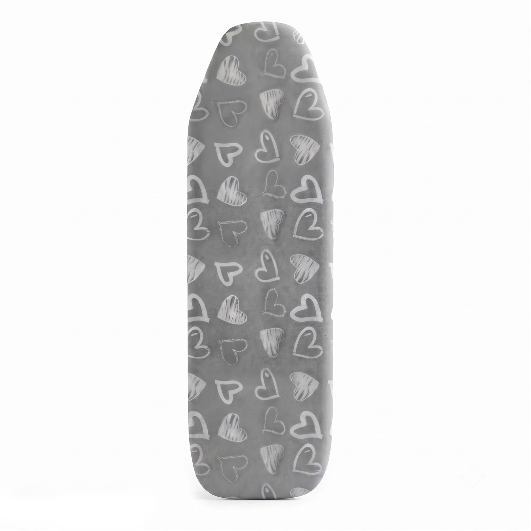 Grey Heart Ironing Board Cover (122 x 38 cm)