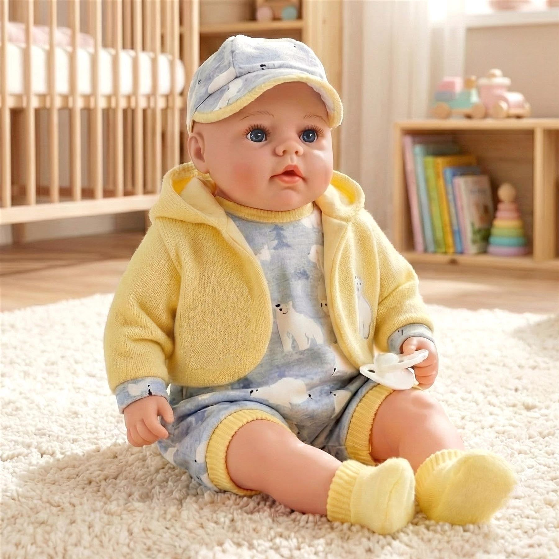 Baby Doll With Dummy & Sounds Yellow