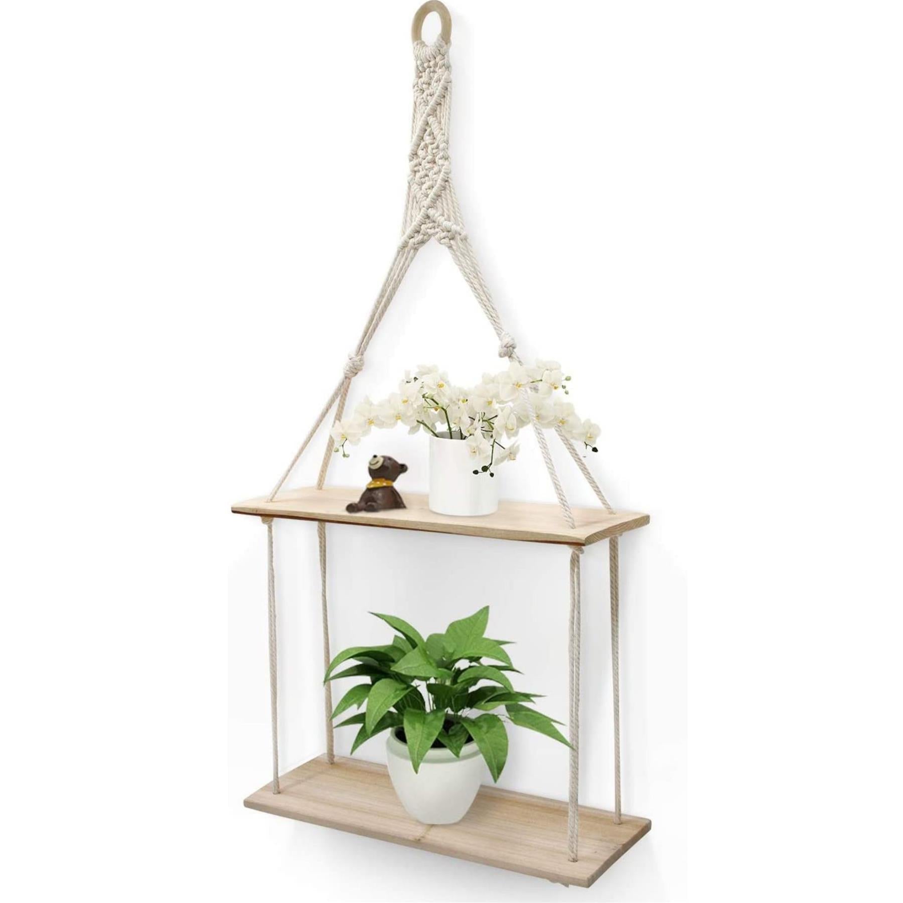 Geezy Hanging Boho Chic Floating Shelf