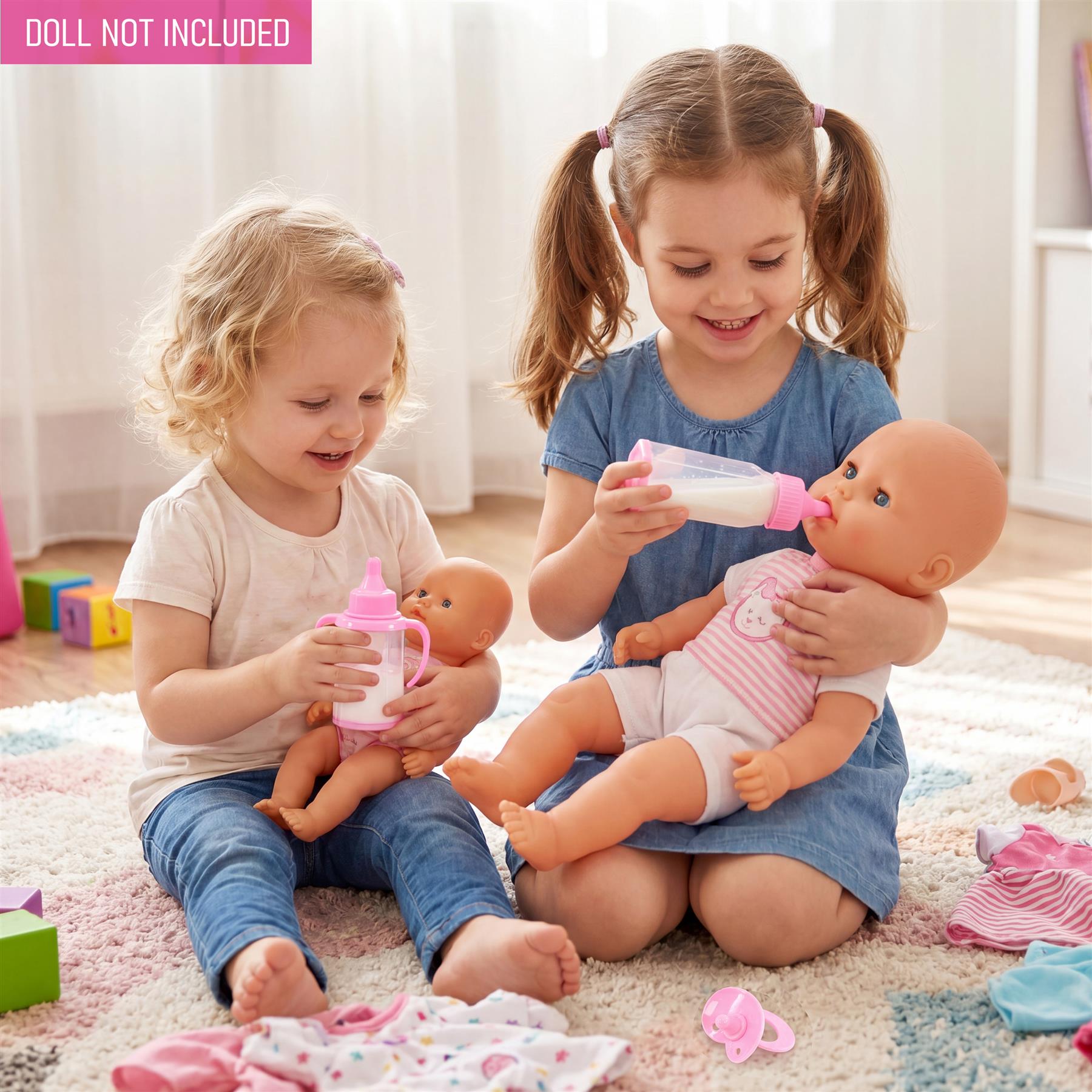 BiBi Doll Milk Bottle Set for Baby Dolls