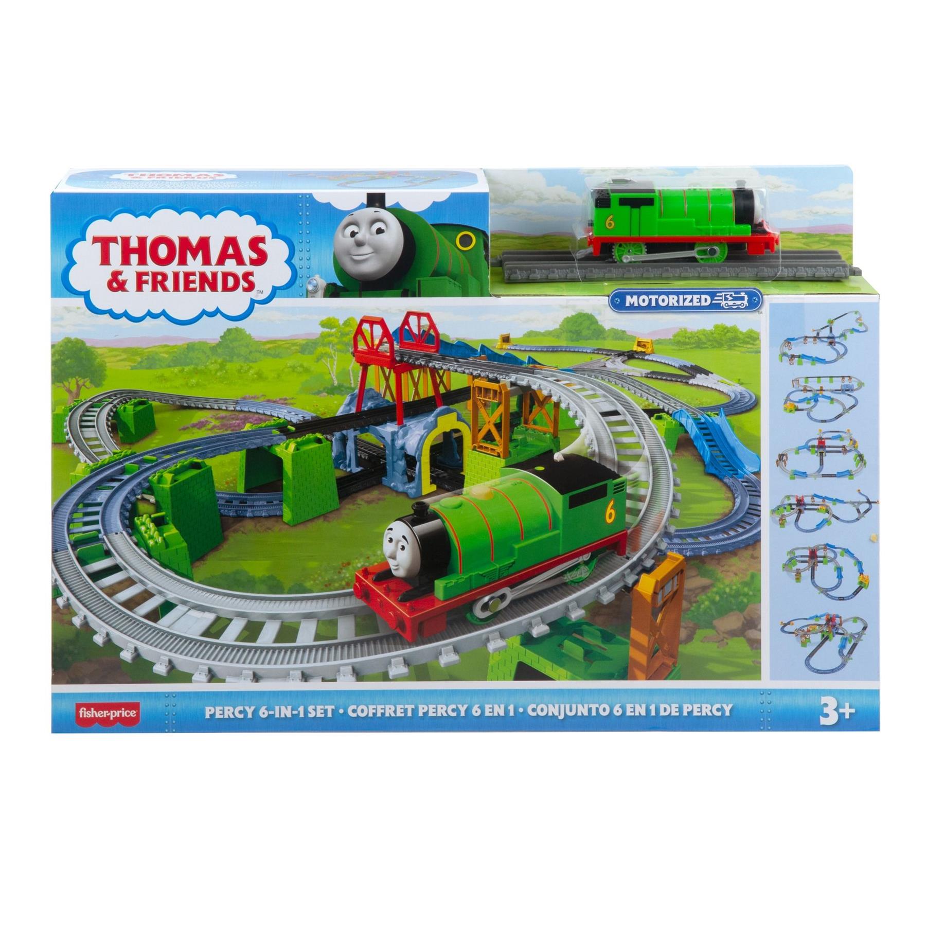 Thomas Friends Track Master Percy 6 in 1 Builder Train Set