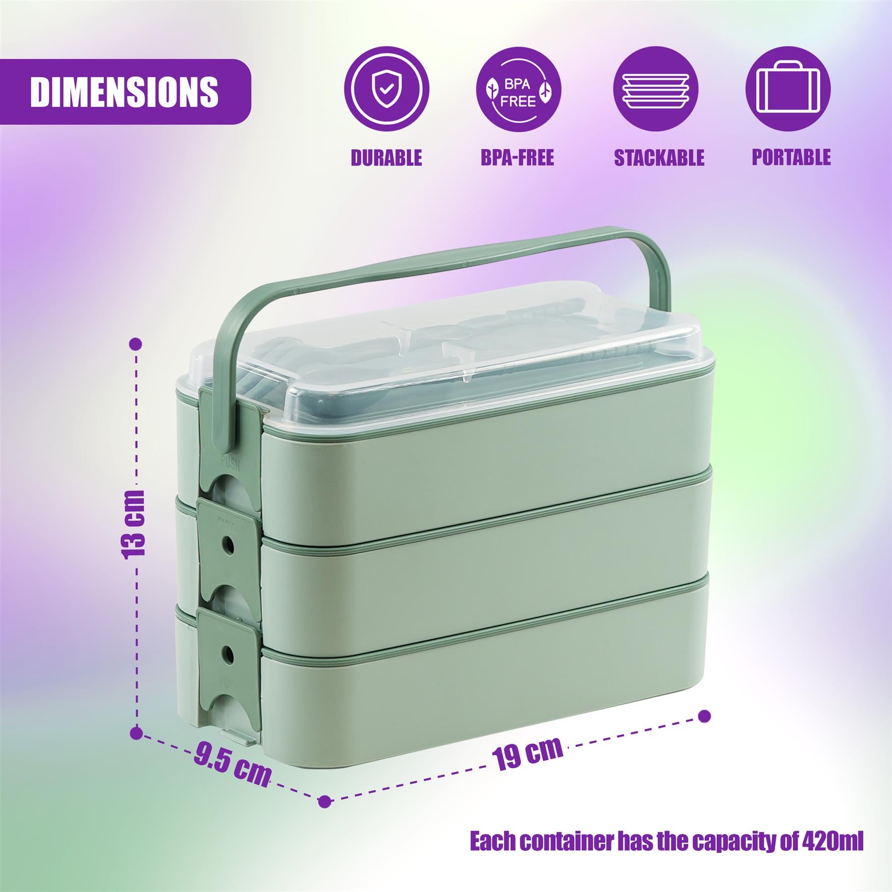 3 Layer Bento Lunch Box