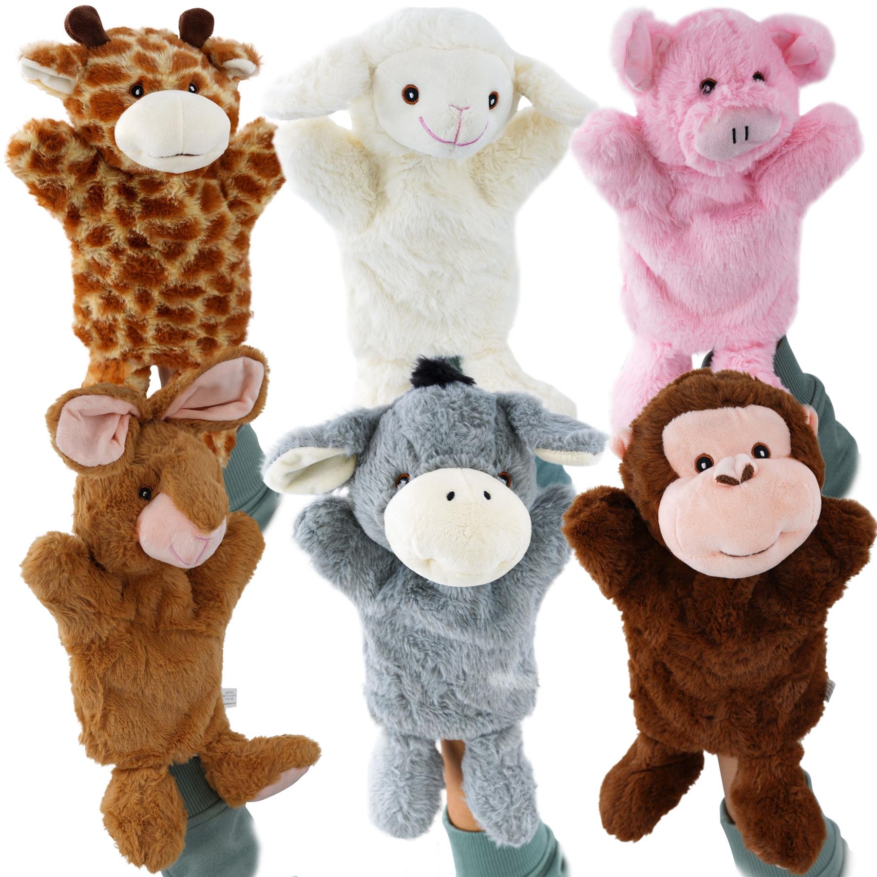 Set Of 6 Animal Hand Puppets For Story Telling & Acts by The Magic Toy Shop - The Magic Toy Shop