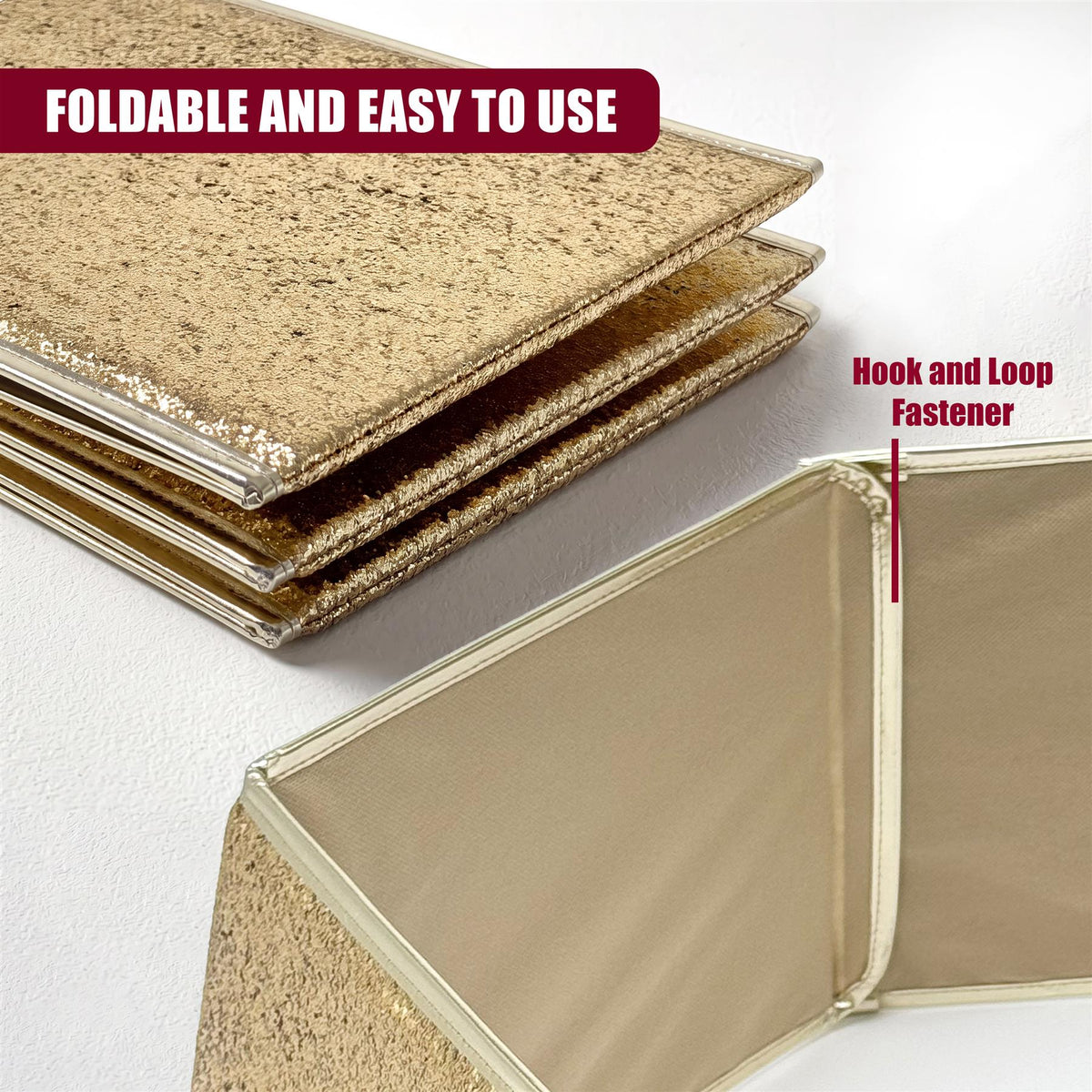 Golden Hexagonal Christmas Tree Skirt 27"