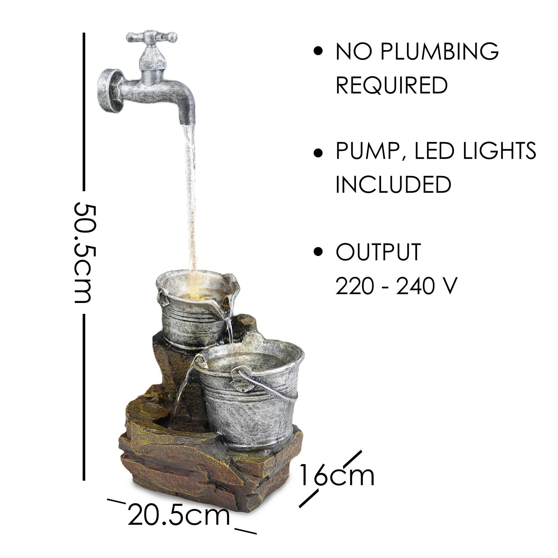 Water Fountain with LED Lights - The Magic Toy Shop