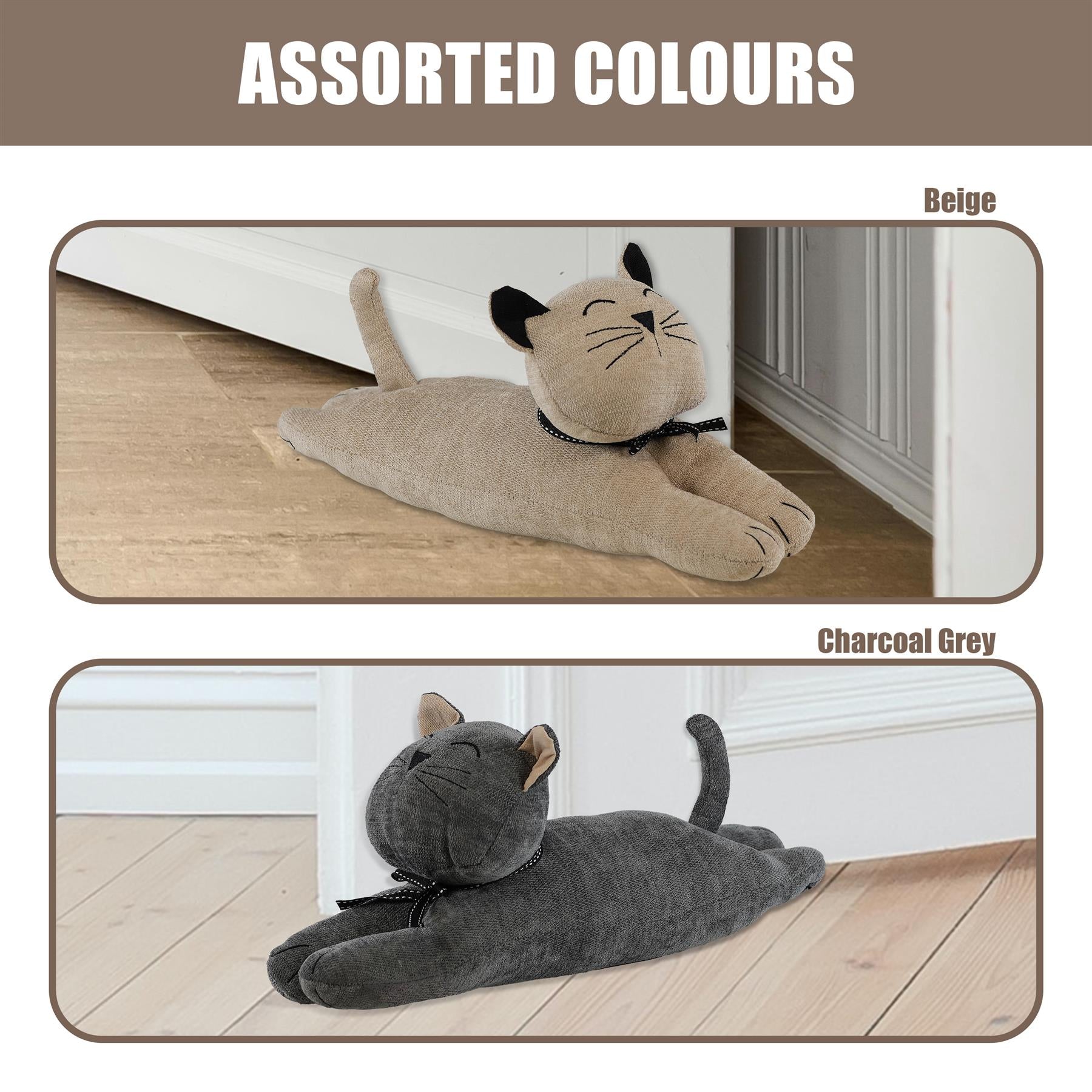 Geezy Cat Door Stopper - a multi-purpose toy designed to keep your cat entertained and active, featuring a sturdy plastic base for stability and an adjustable string to hang on doors or windows. Perfect for homes with cats that like to play and explore. From TheMagicToyShop.