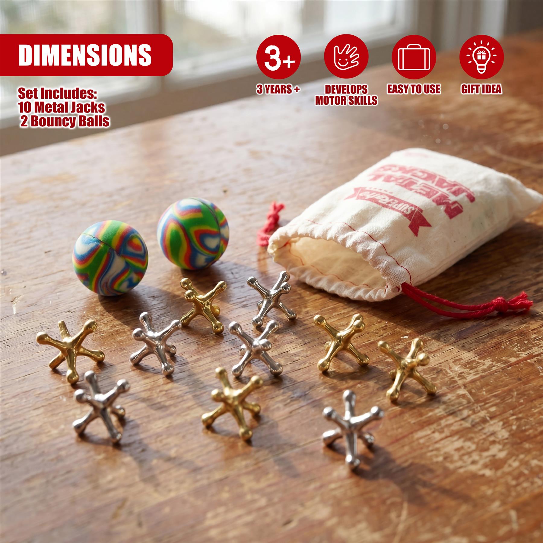 Metal Jacks Game Set