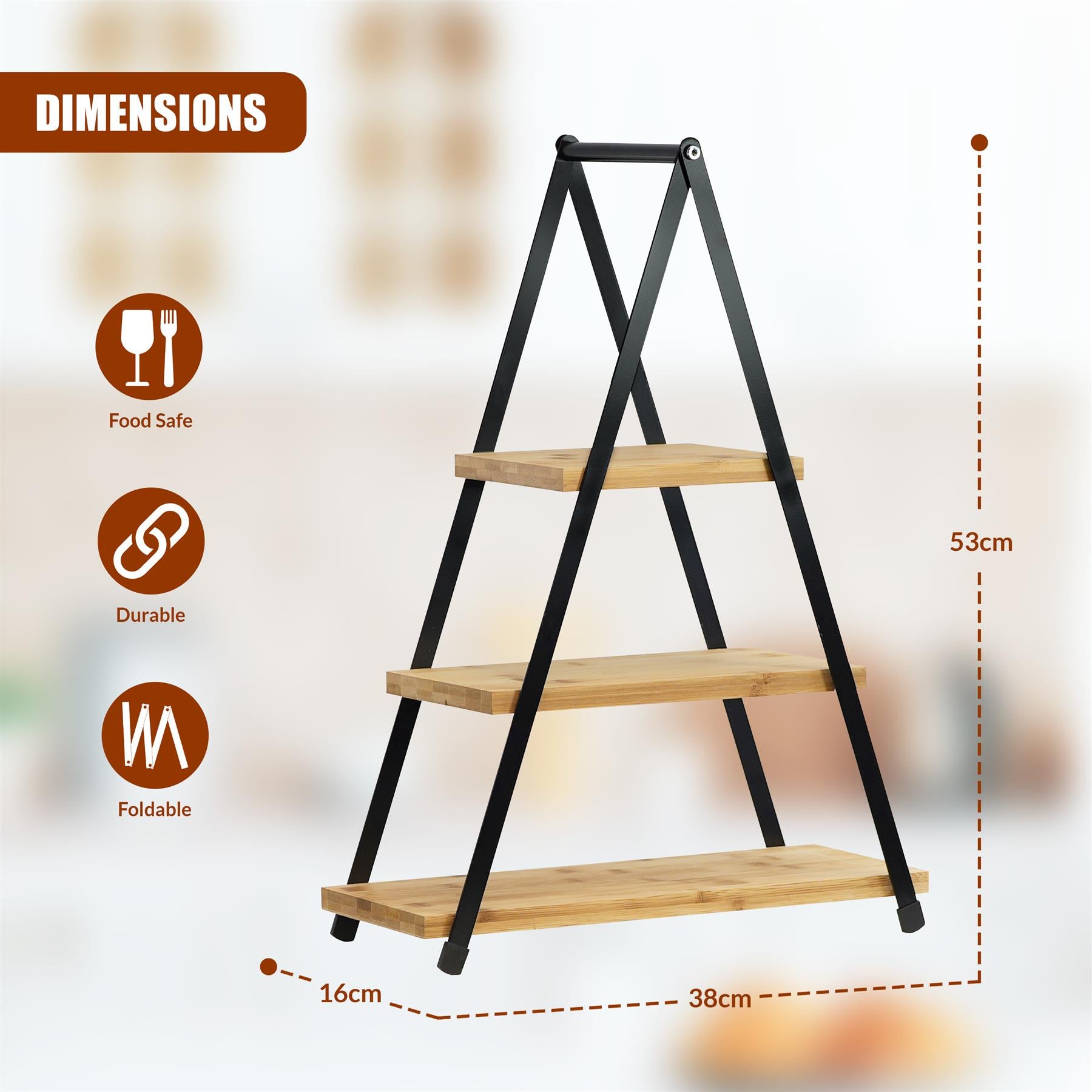 3 Tier Bamboo Serving Stand