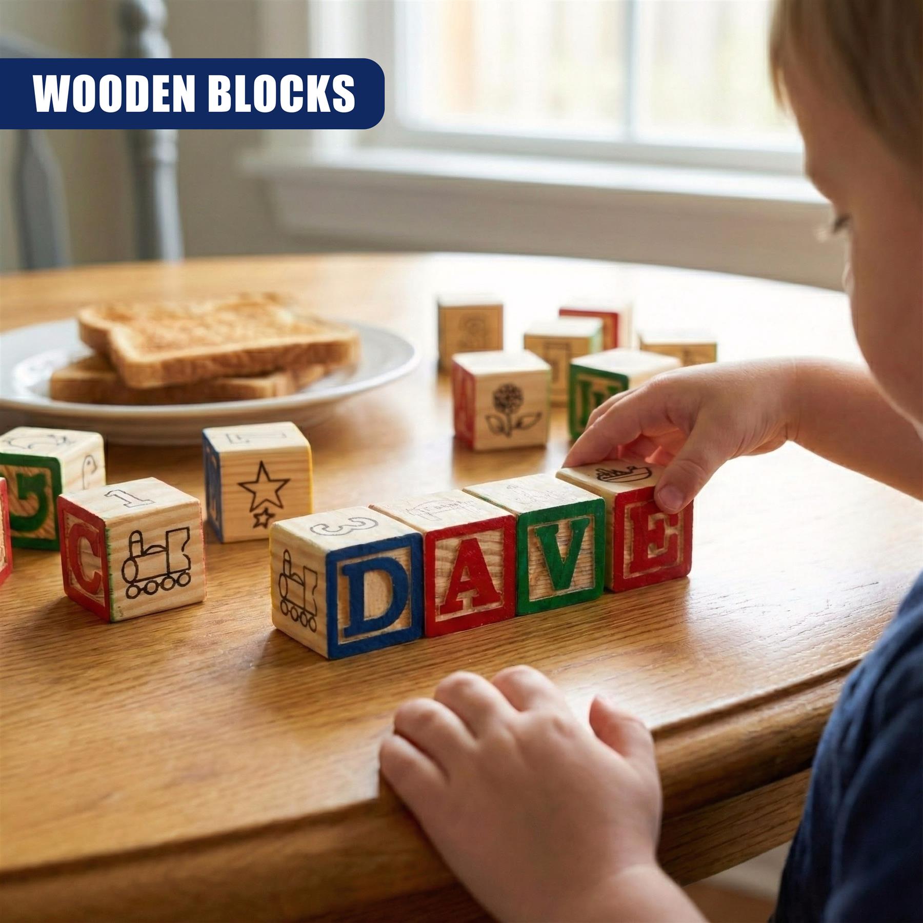 Wooden Block Set ABC 123 Number Block Set