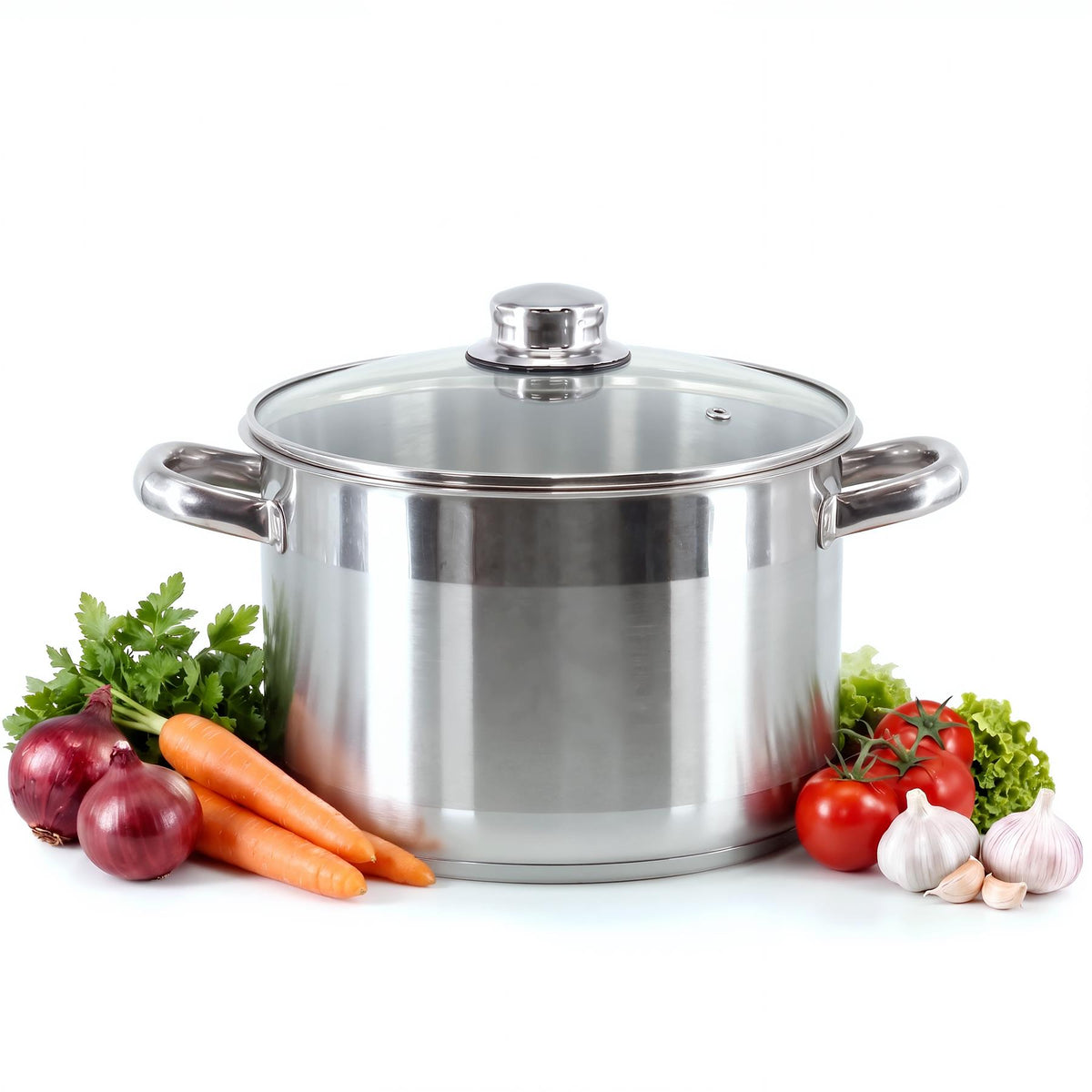 Stainless Steel Stock Pot with Lid - 5.7 L