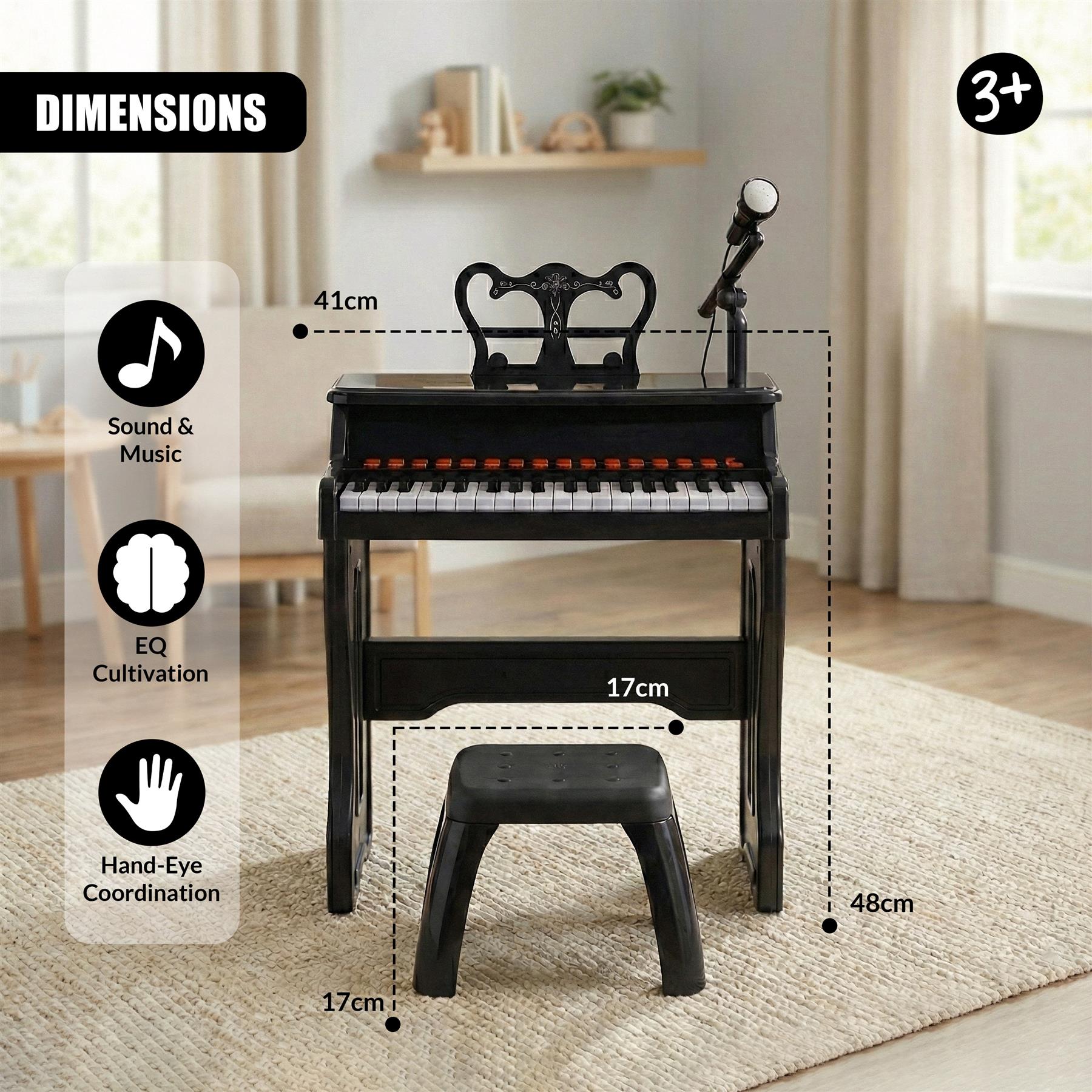 Kids Piano Electronic Keyboard 37 Keys
