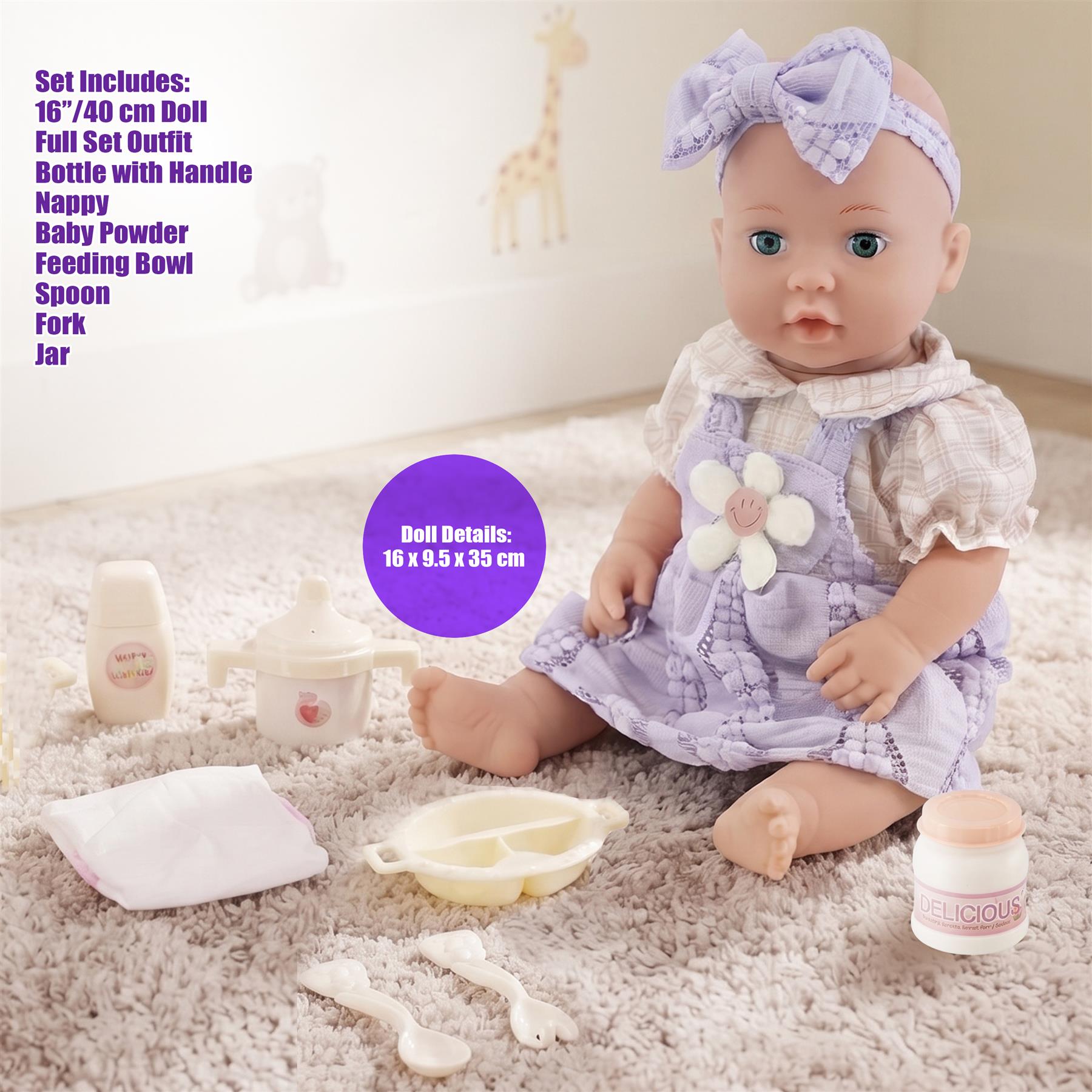 BiBi Doll Nappy, Accessories & Doll