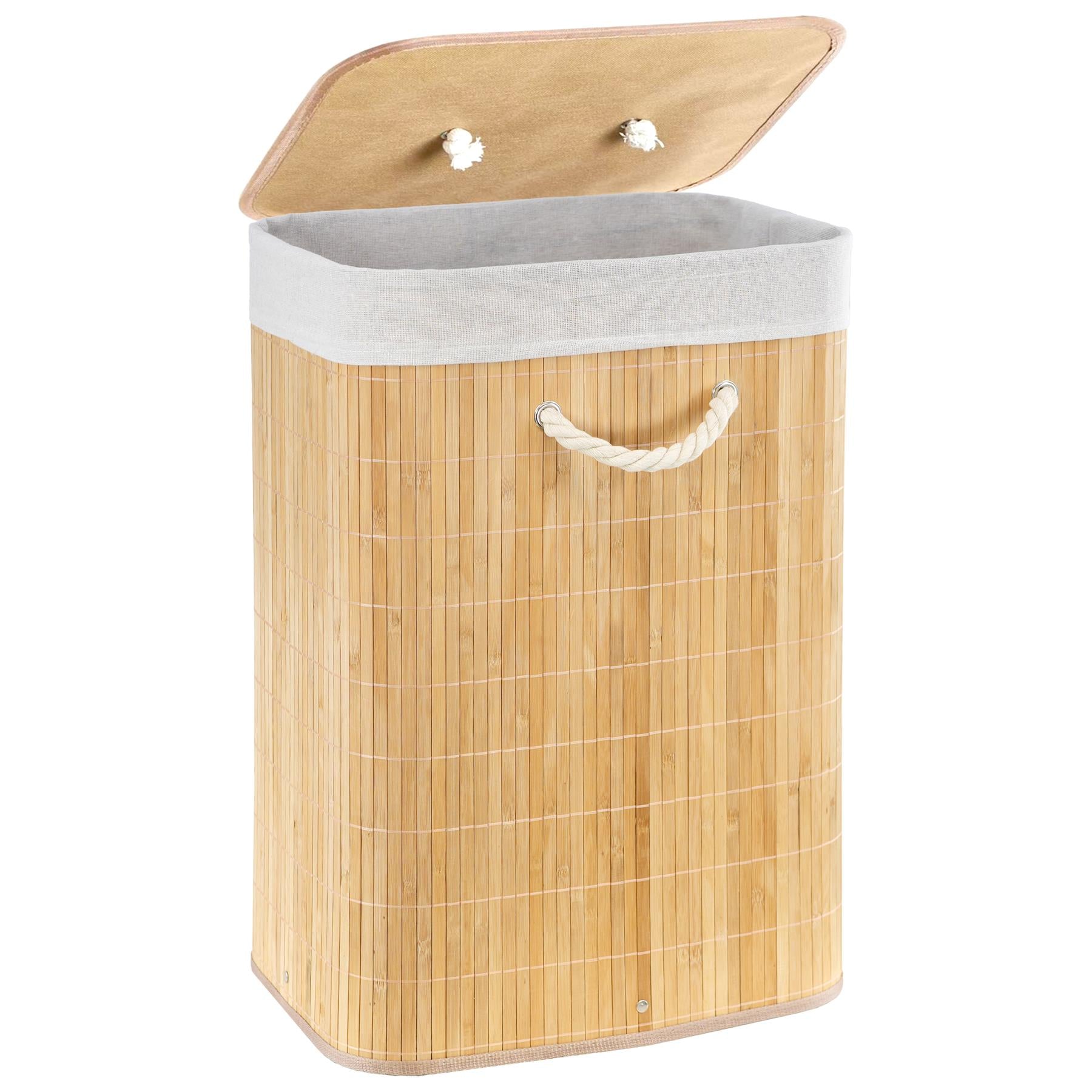 GEEZY Rectangular Bamboo Basket Natural