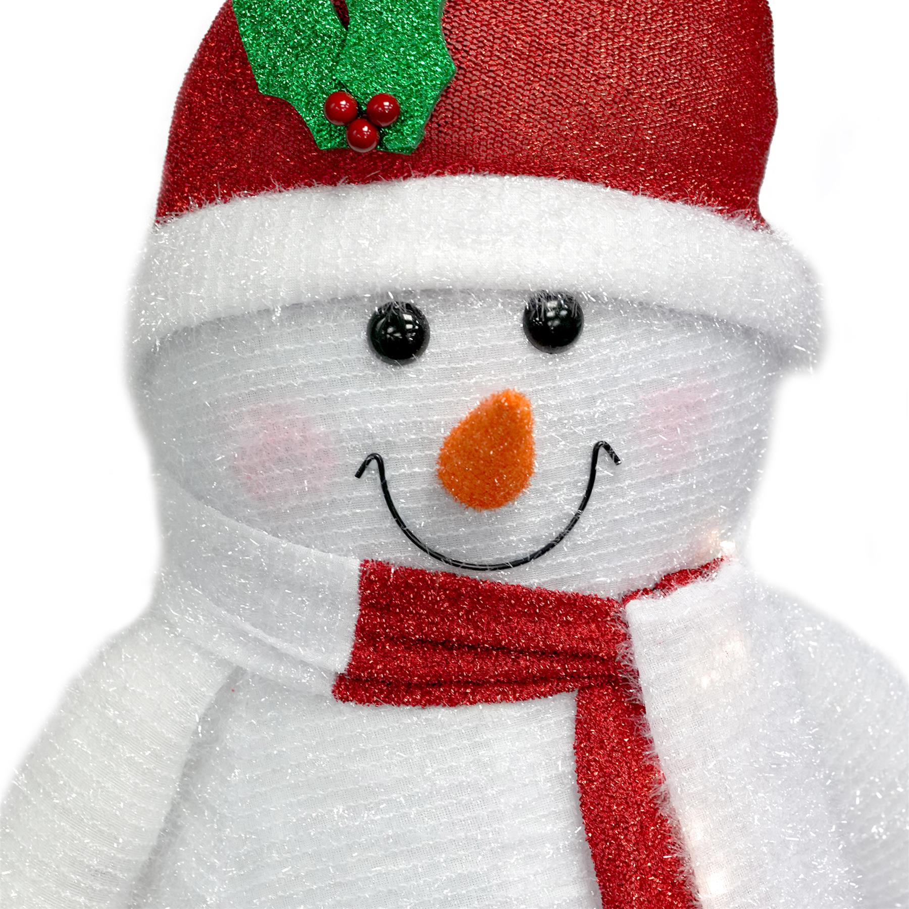 The Magic Toy Shop Collapsible Snowman Christmas Decoration with LED lights