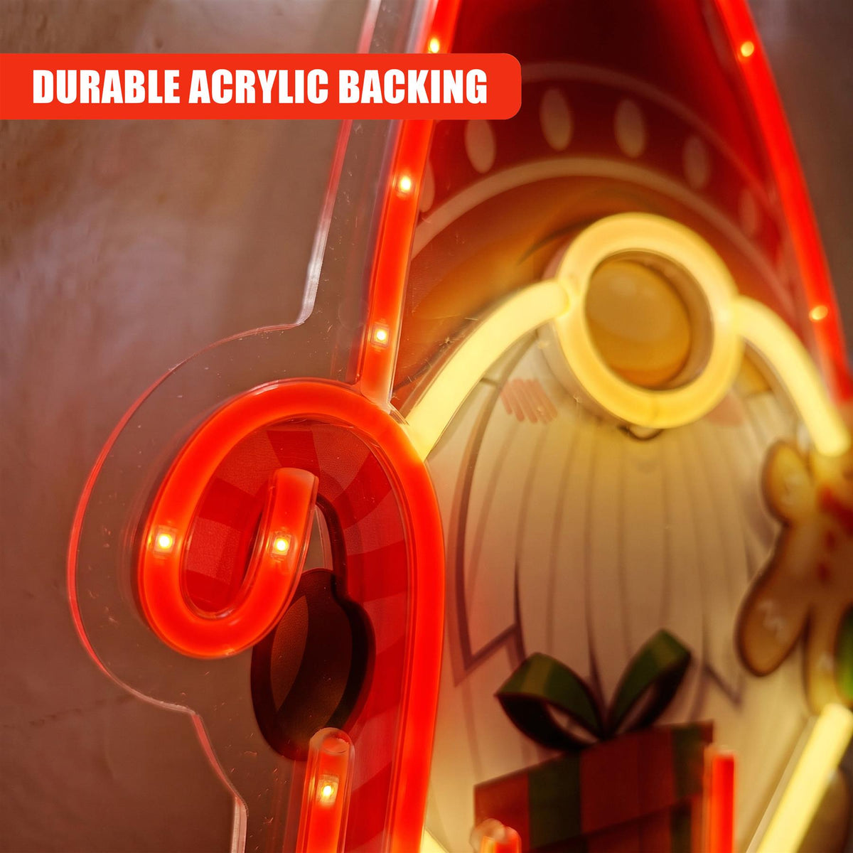 Santa Gnome Neon Sign