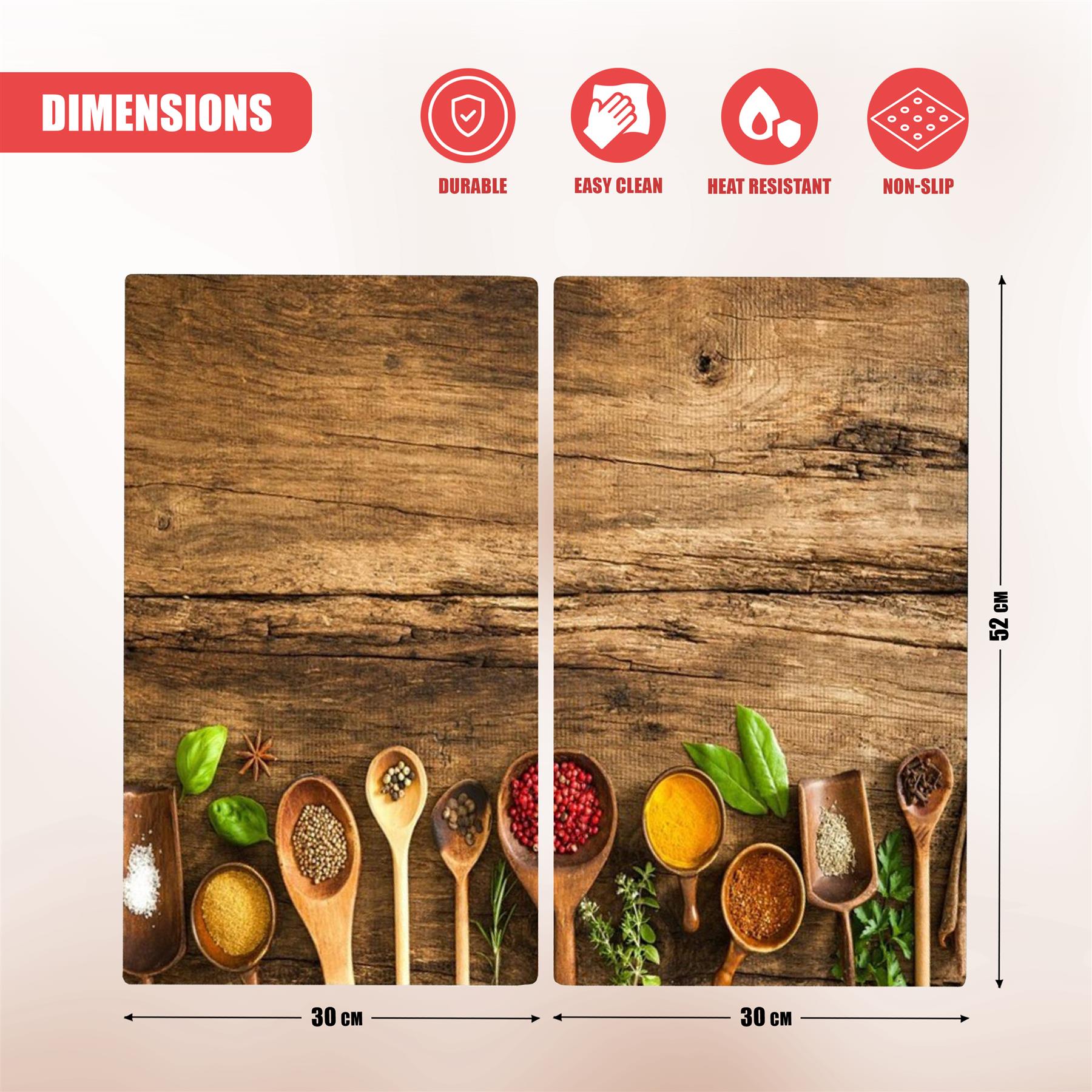 Glass Cutting Boards with Spice Design by Geezy - The Magic Toy Shop