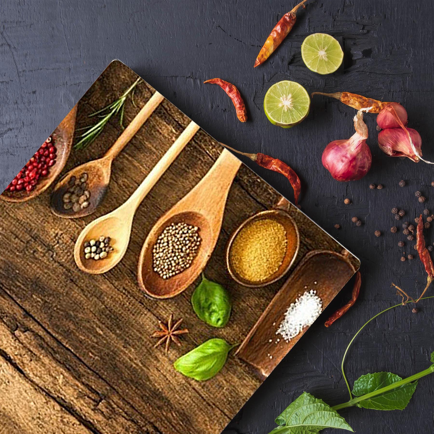 Glass Cutting Boards with Spice Design by Geezy - The Magic Toy Shop