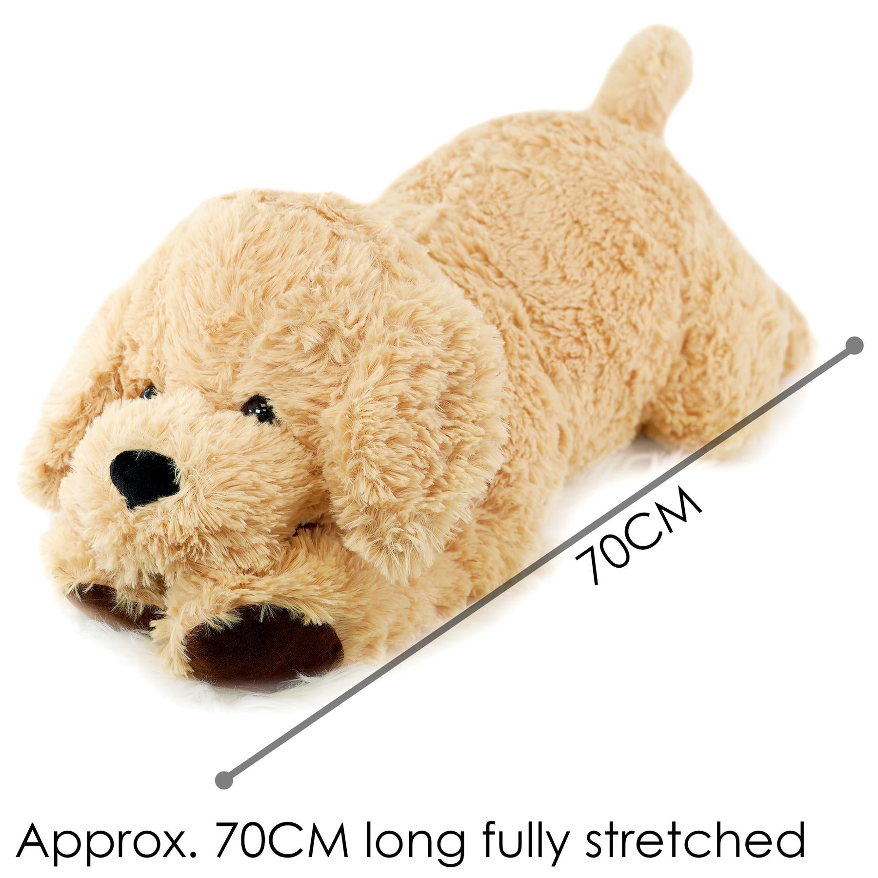 The Magic Toy Shop Giant Plush Lying Dog Soft Toy, 28 Inch