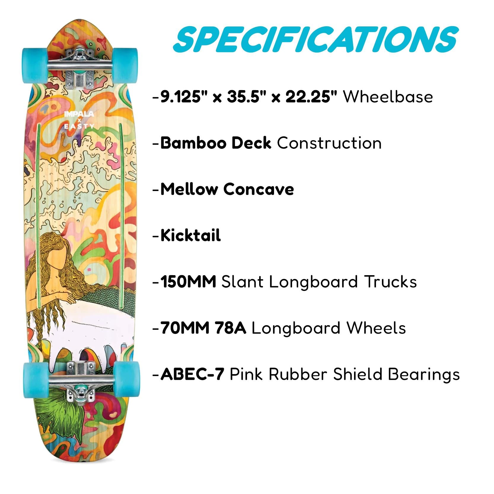 GEEZY Impala Sirena 36" Complete Longboard