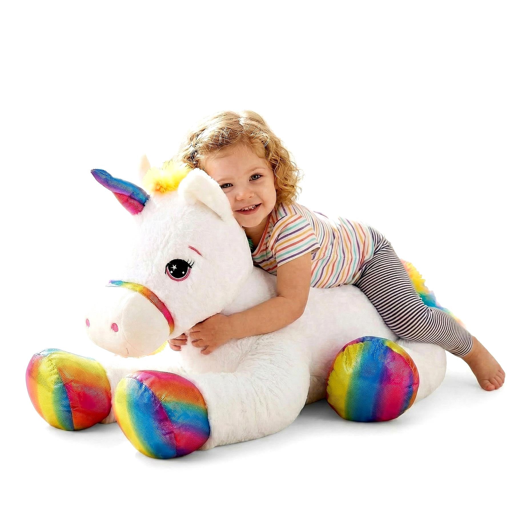 Giant Lying Unicorn Soft Toy - 110 cm