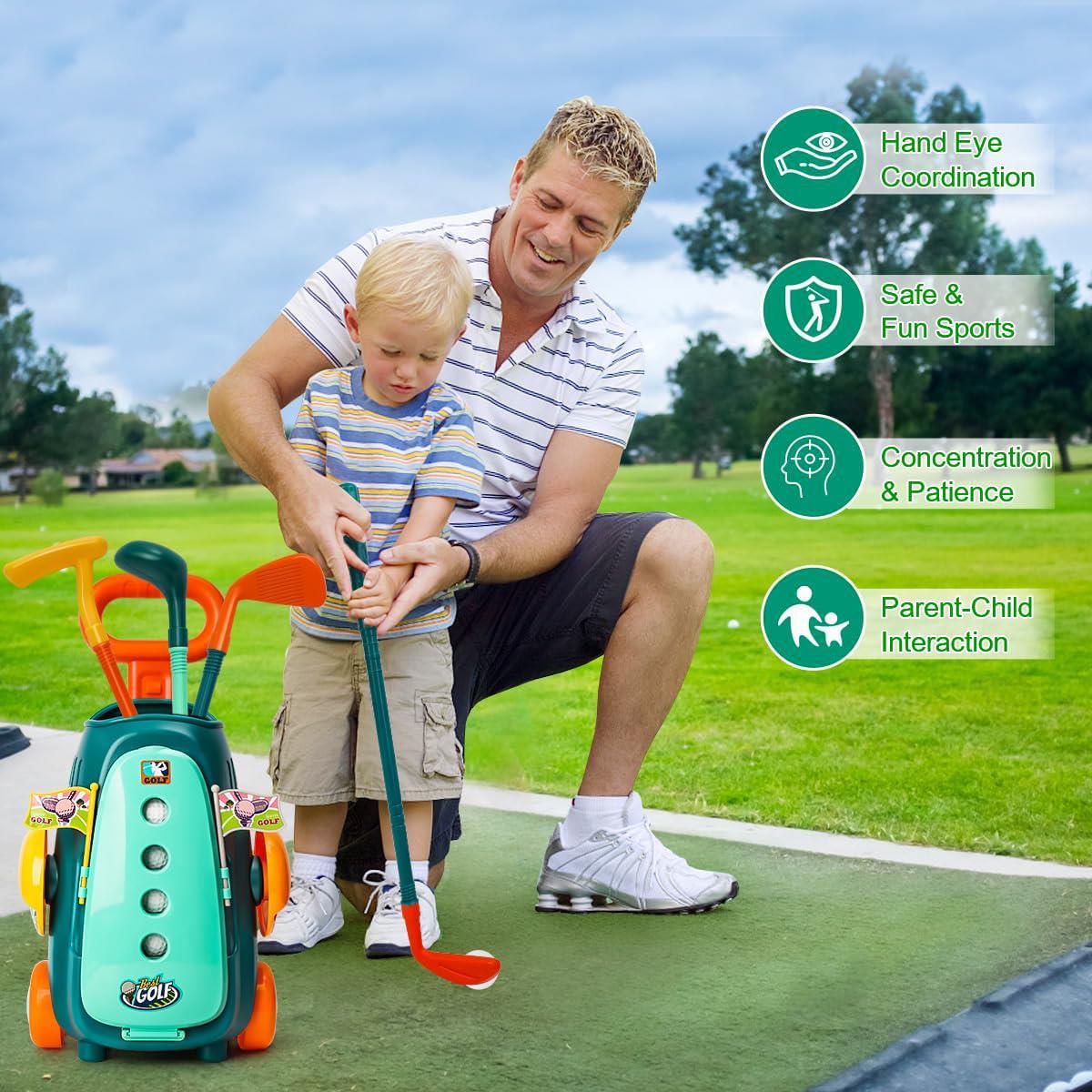 The Magic Toy Shop Kids Golf Club Set Indoor Outdoor Sports Toy