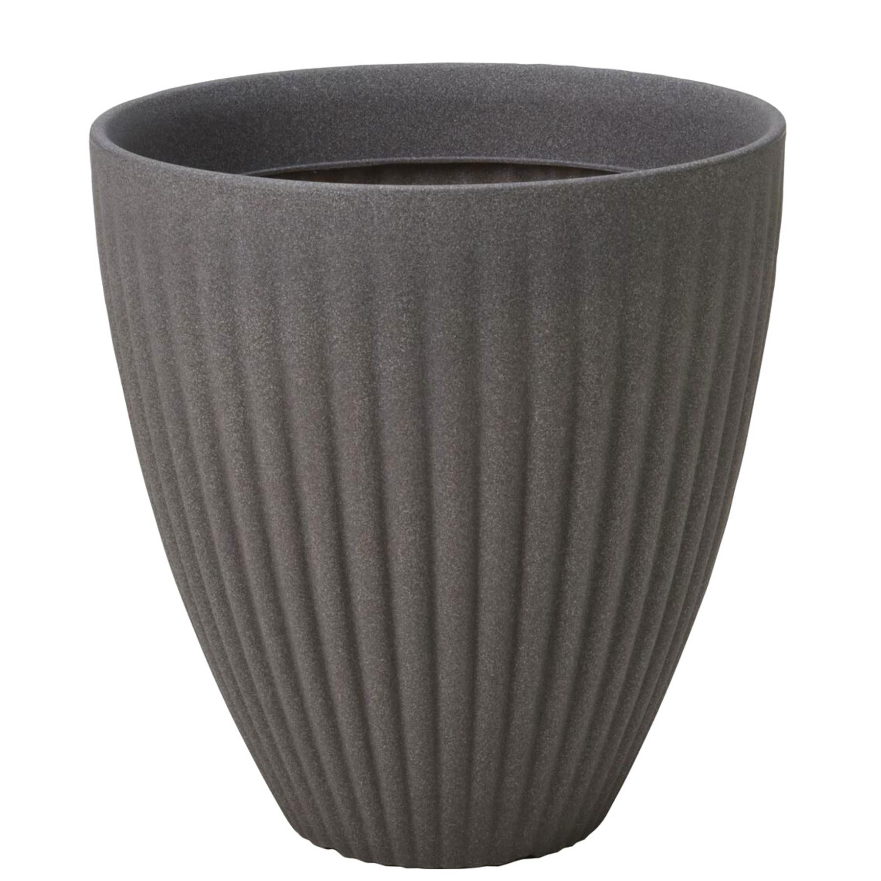 Large Grey Round Planter