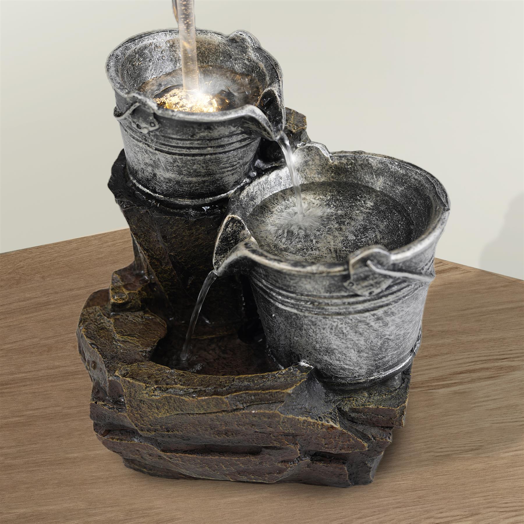 Water fountain with metal buckets - The Magic Toy Shop