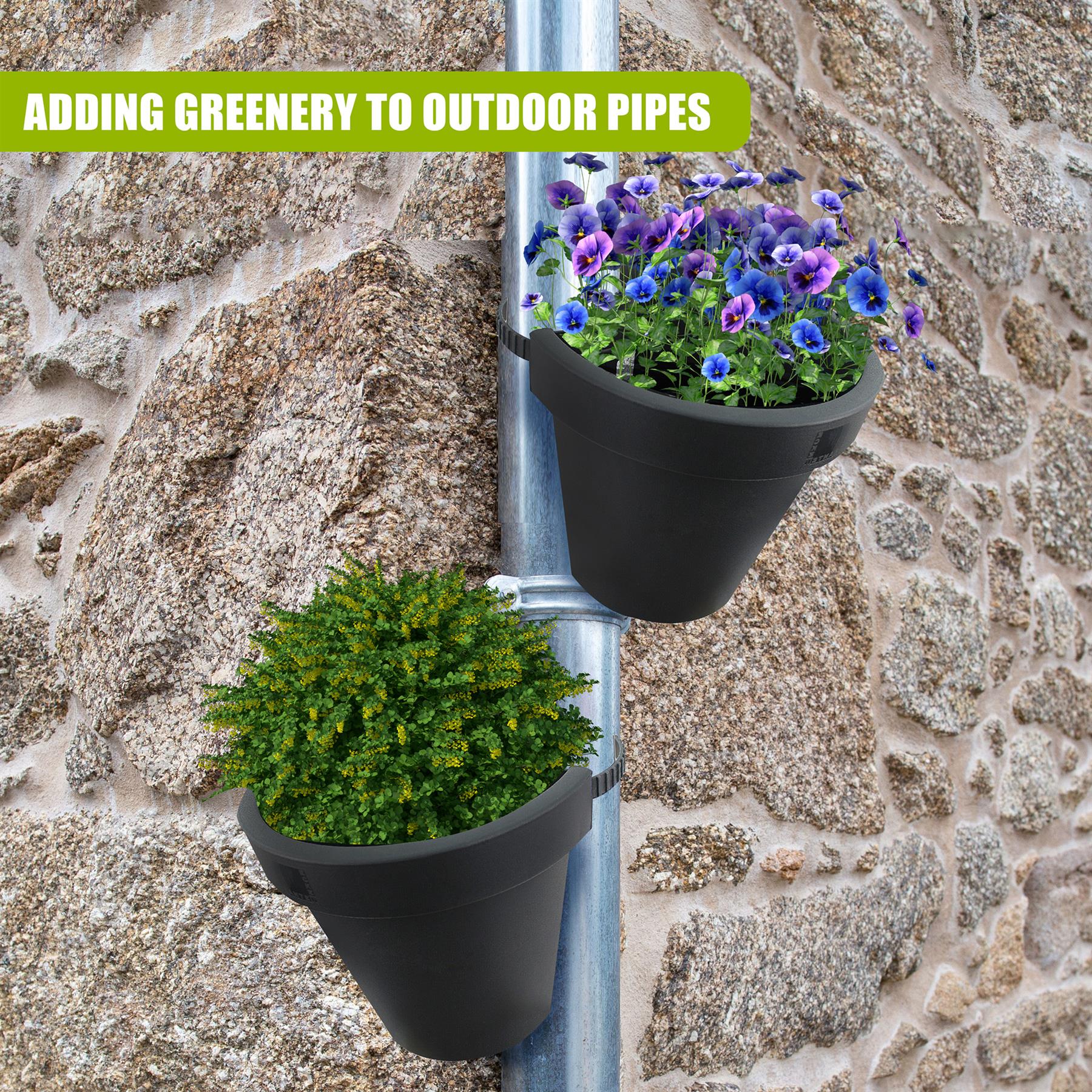 Black Drainpipe Planter by GEEZY - The Magic Toy Shop