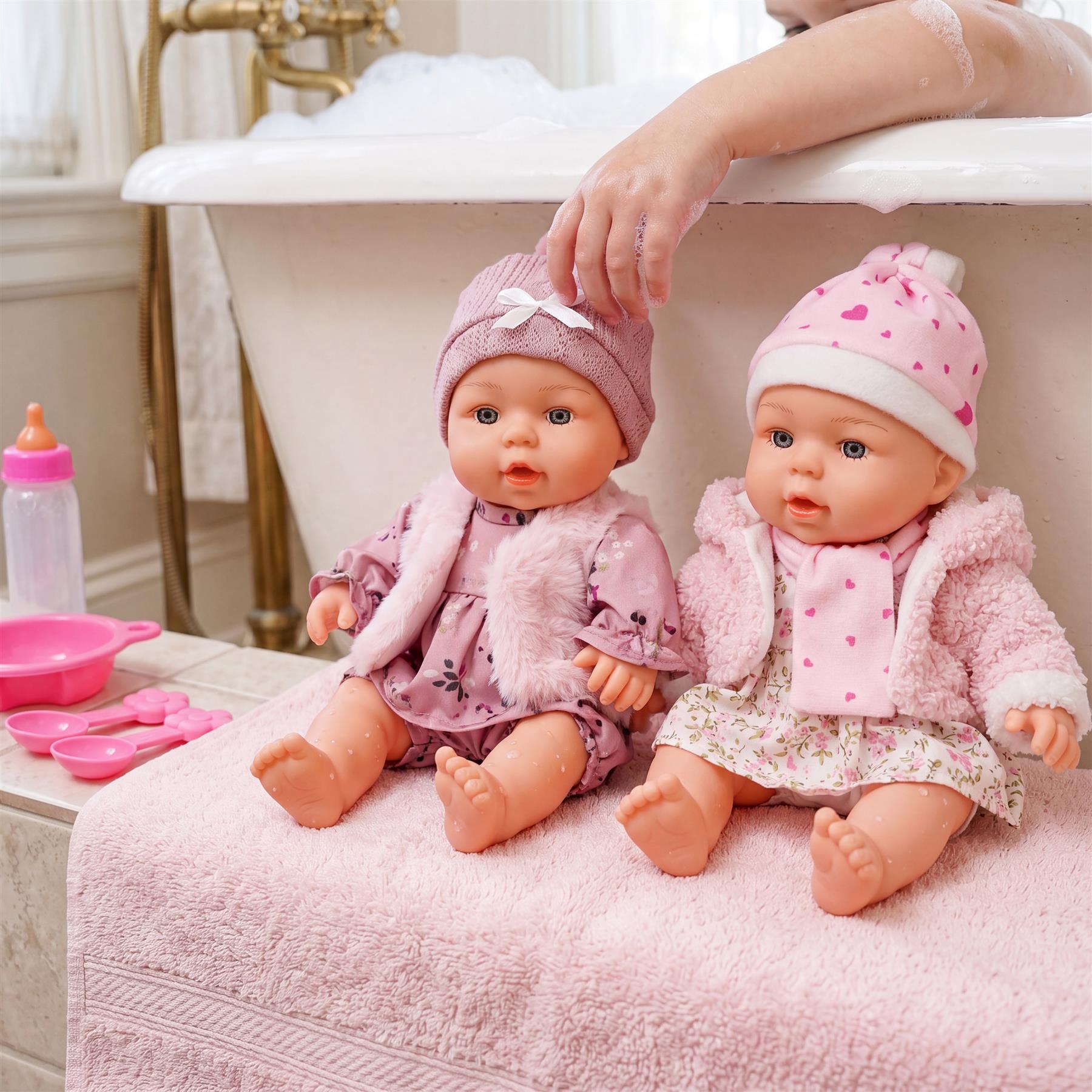 BiBi Twin Baby Dolls "Ella & Emma" (25 cm / 10")