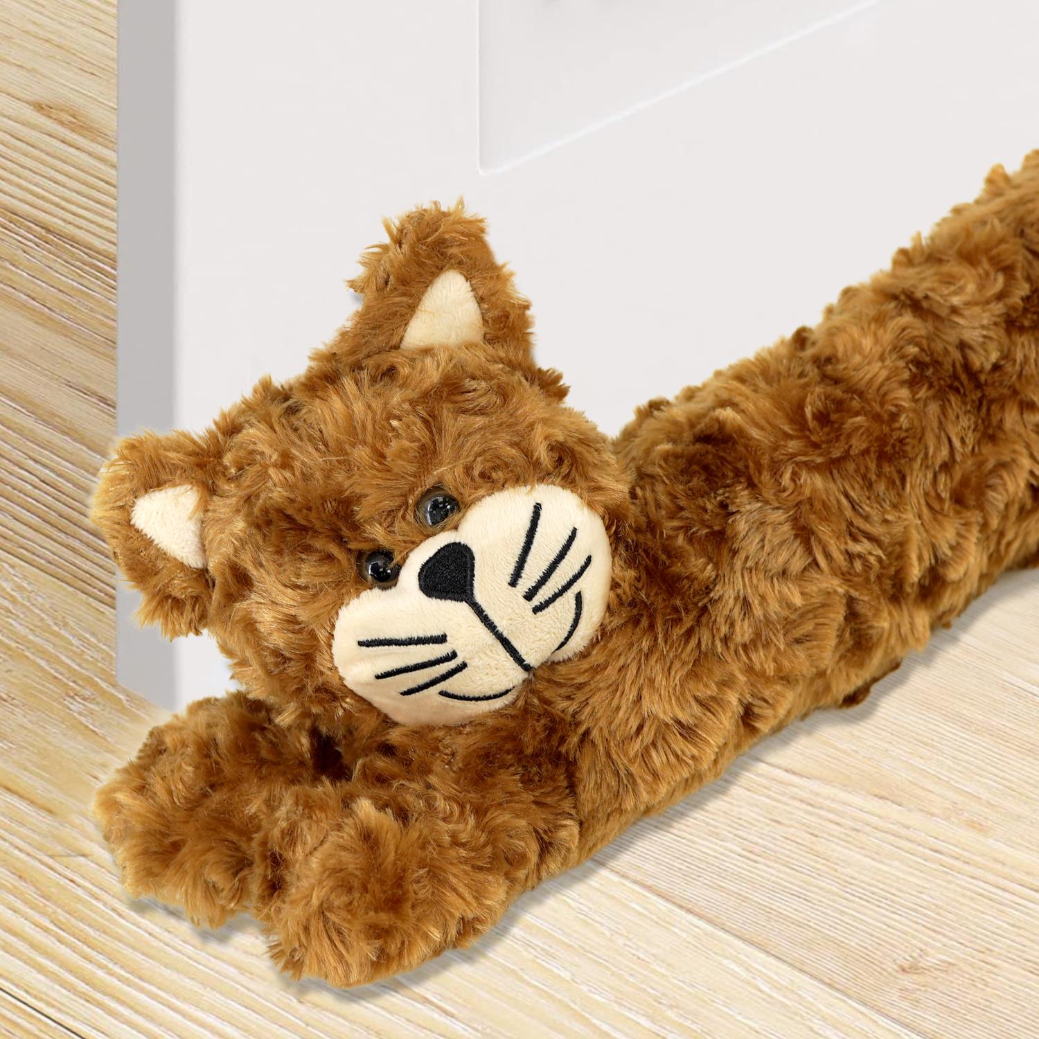 Novelty Brown Cat Micro-Fleece Excluder by Geezy - The Magic Toy Shop