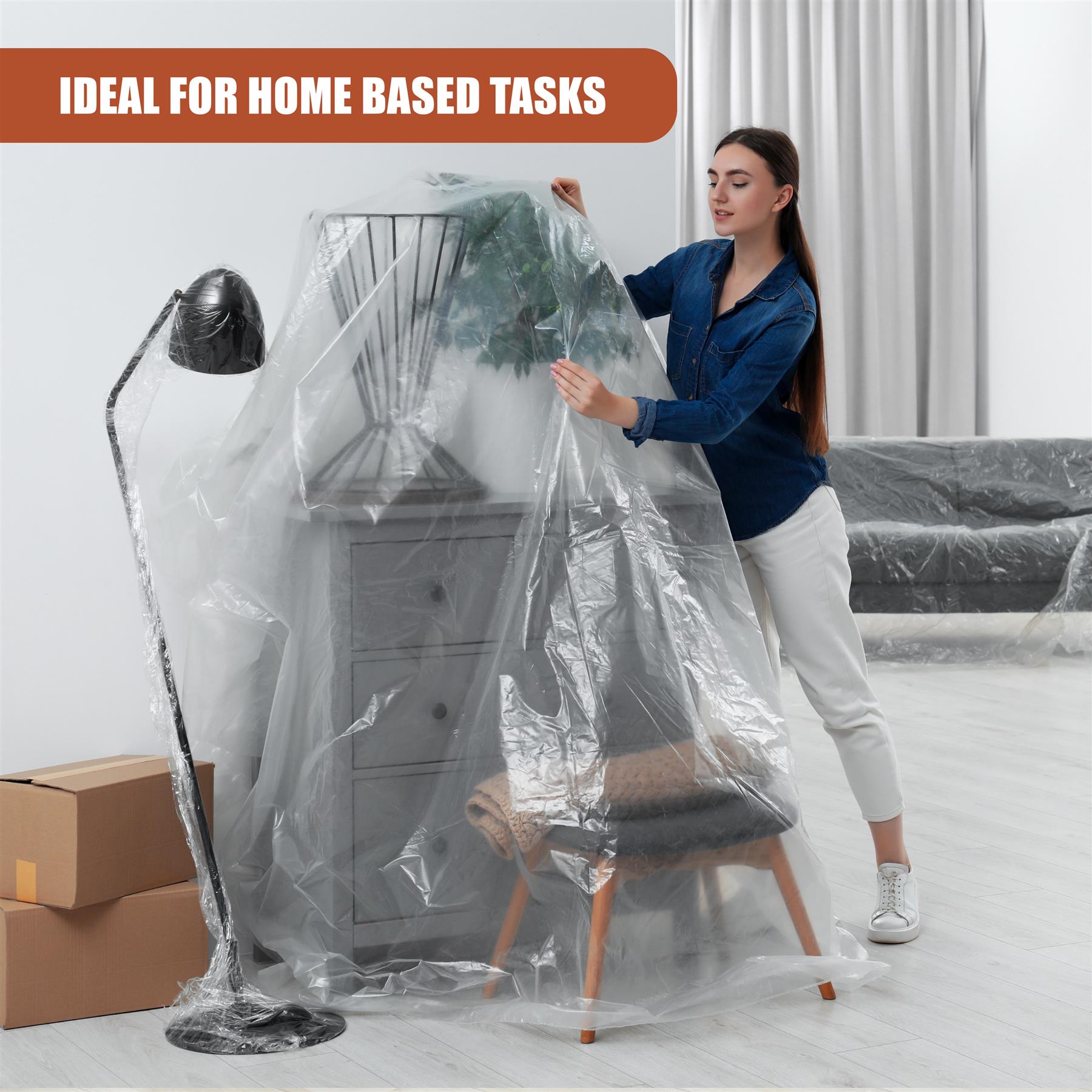 Clear Dust Sheets 4x5m - Set of 5