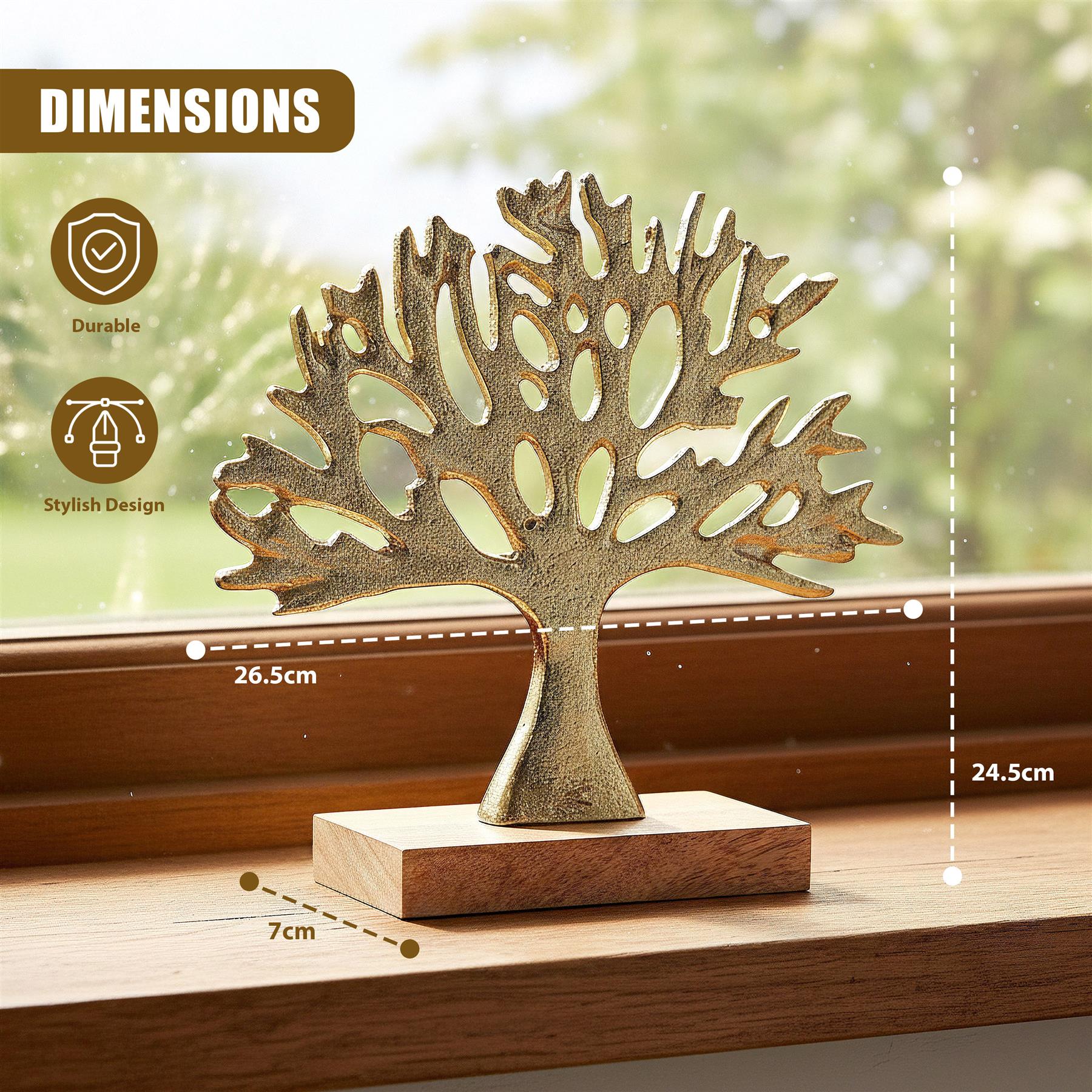 Golden Tree Ornament