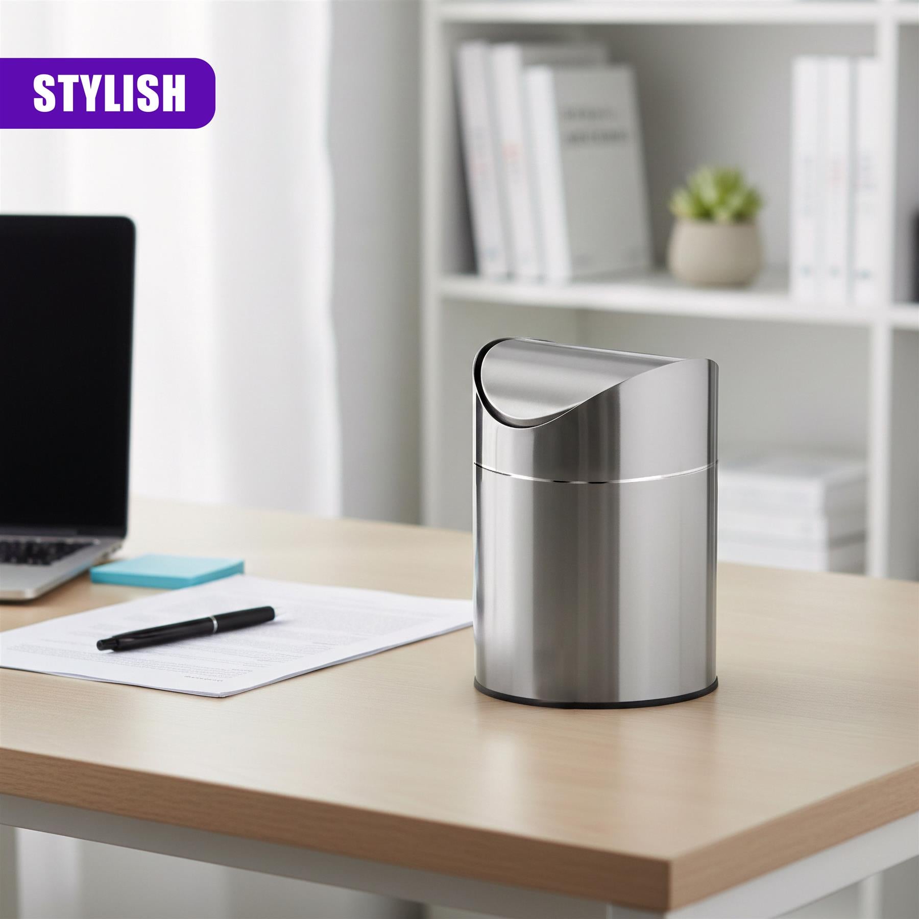 Stainless Steel Mini Swing Bin 1.5 L